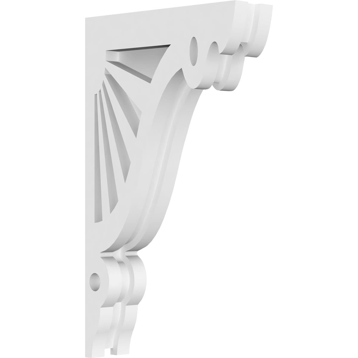 Ekena Millwork CORP01X07X12MA 1.875-in x 7-in x 12-in Marshall Unfinished White PVC Paintable Corbel