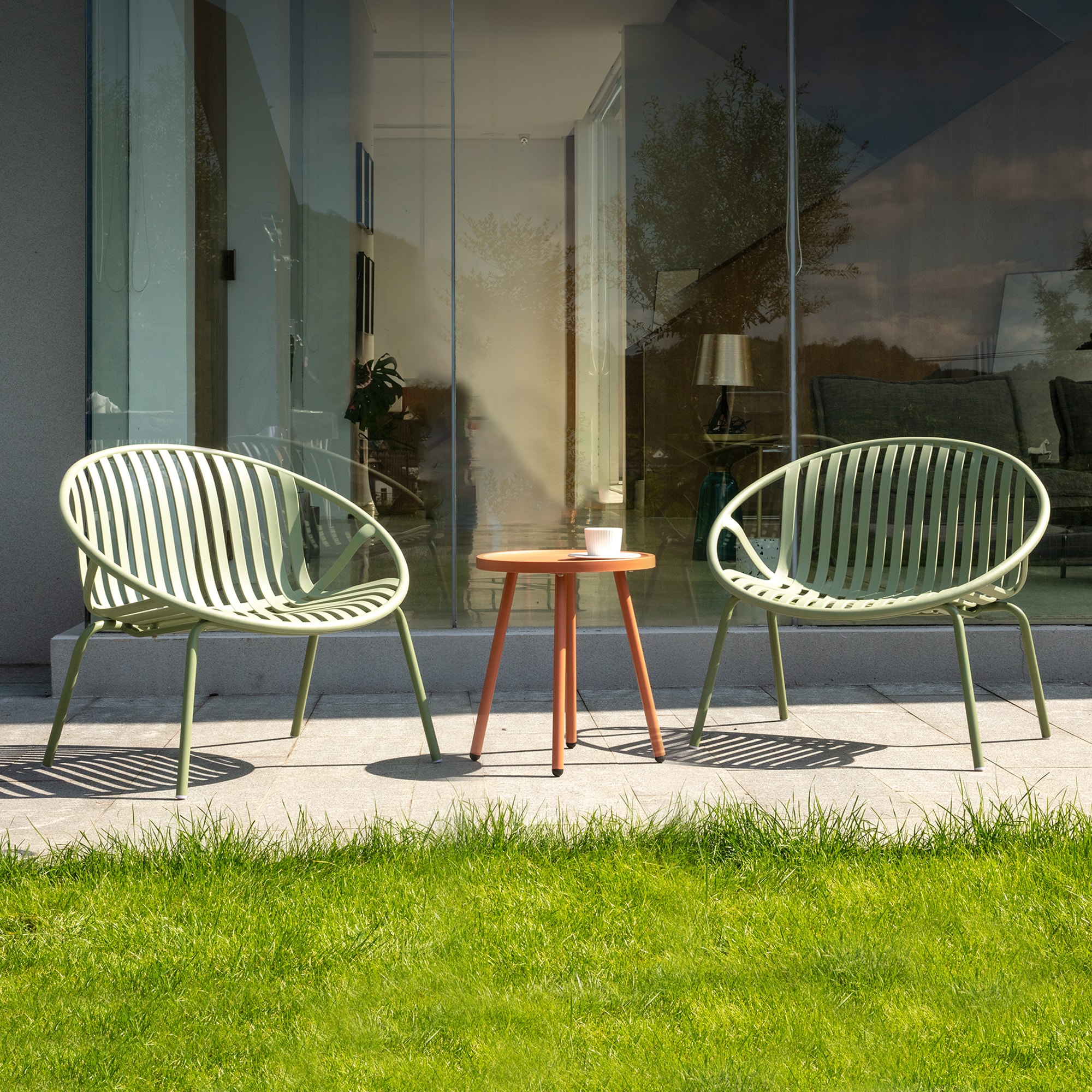 Werph PEC3G 3-Piece Patio Conversation Set with Green