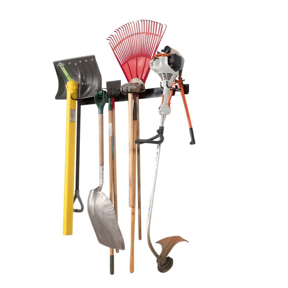 Stalwart Shovel, Rake And Tool Holder With Hooks- Wall Mounted Organizer :  : Home & Kitchen
