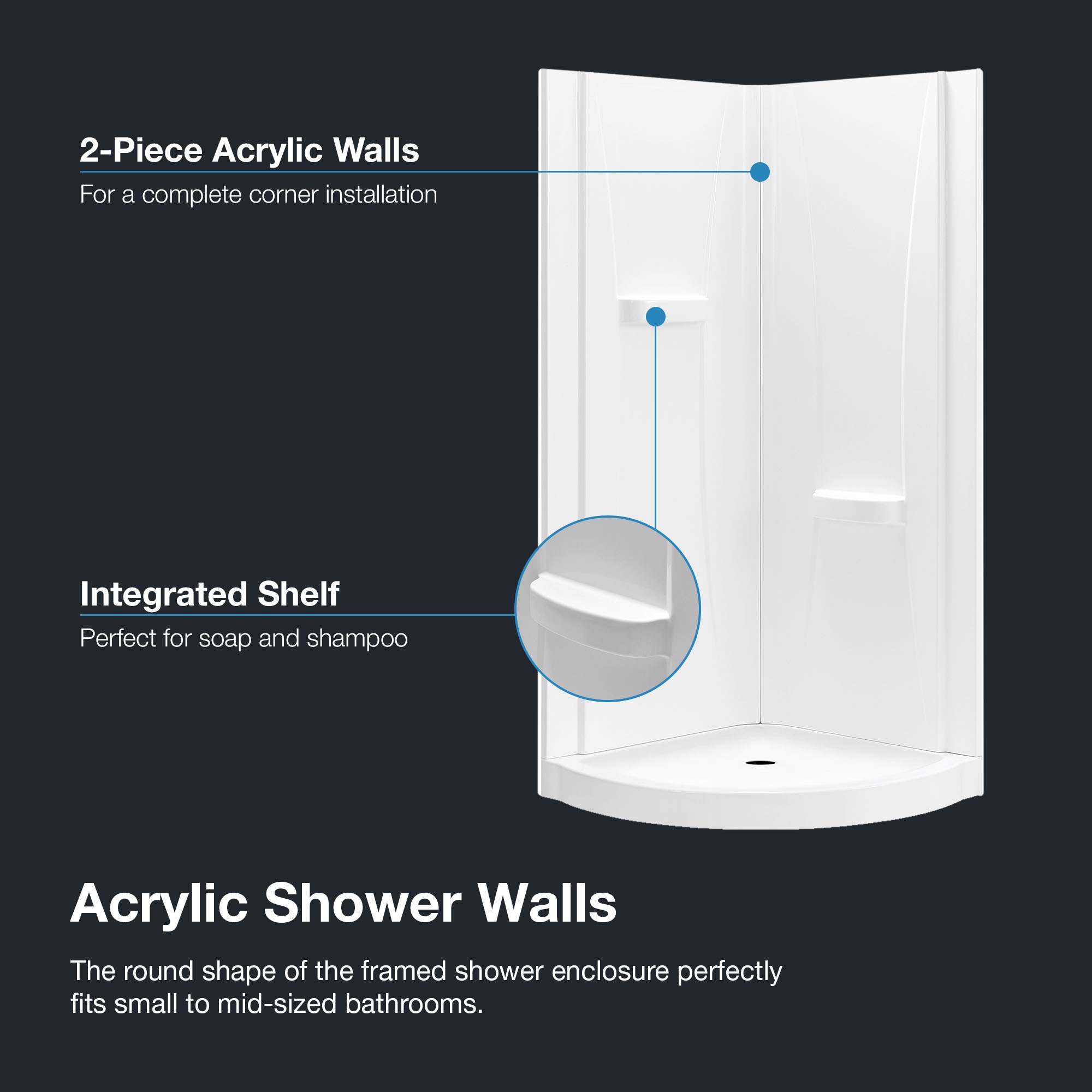 OVE Decors 15SKA-BREF36-BLK Alcove-Shower-Kit - View #10
