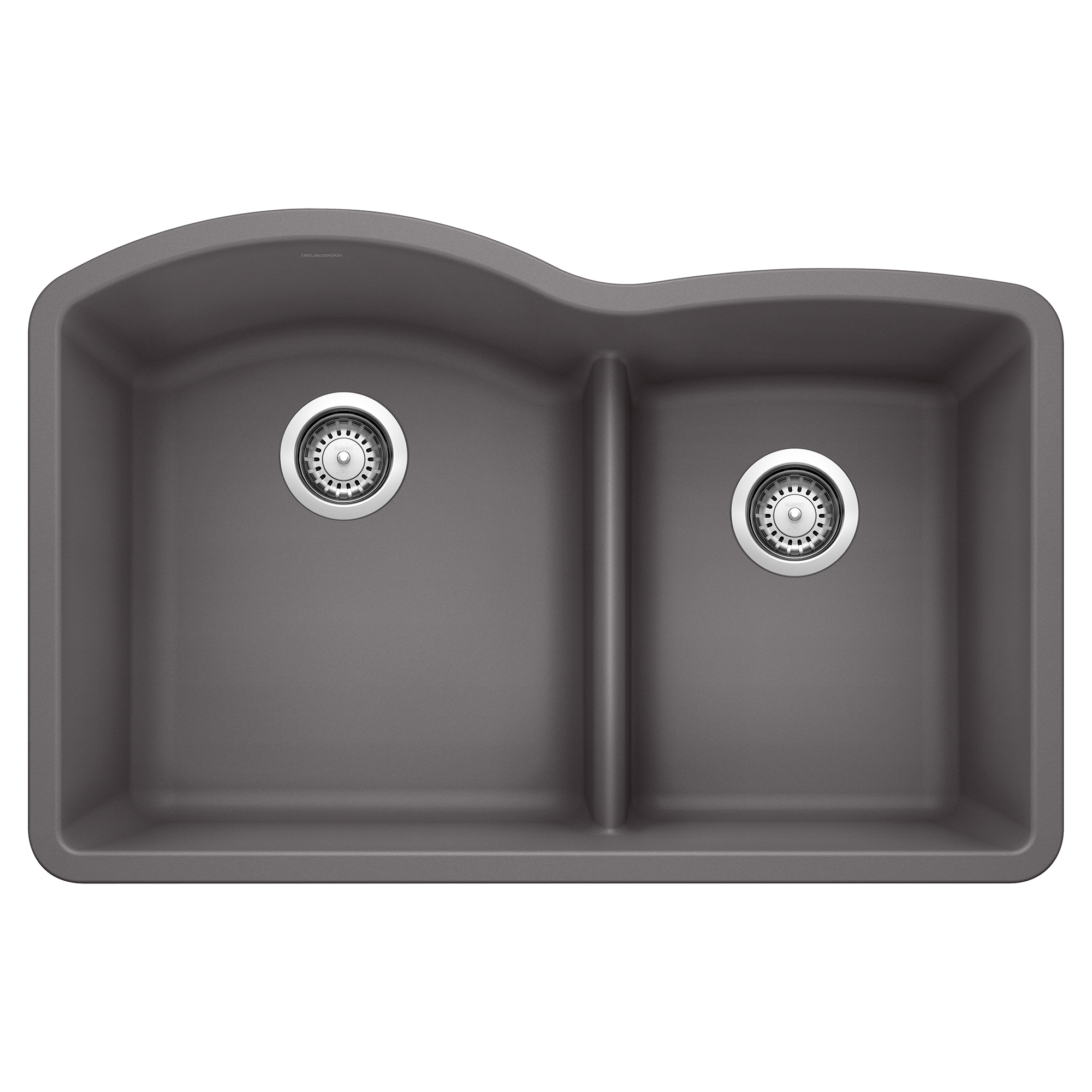 BLANCO 441591 Diamond Silgranit Undermount 32.07-in x 20.92-in Granite Double offset bowl Kitchen Sink