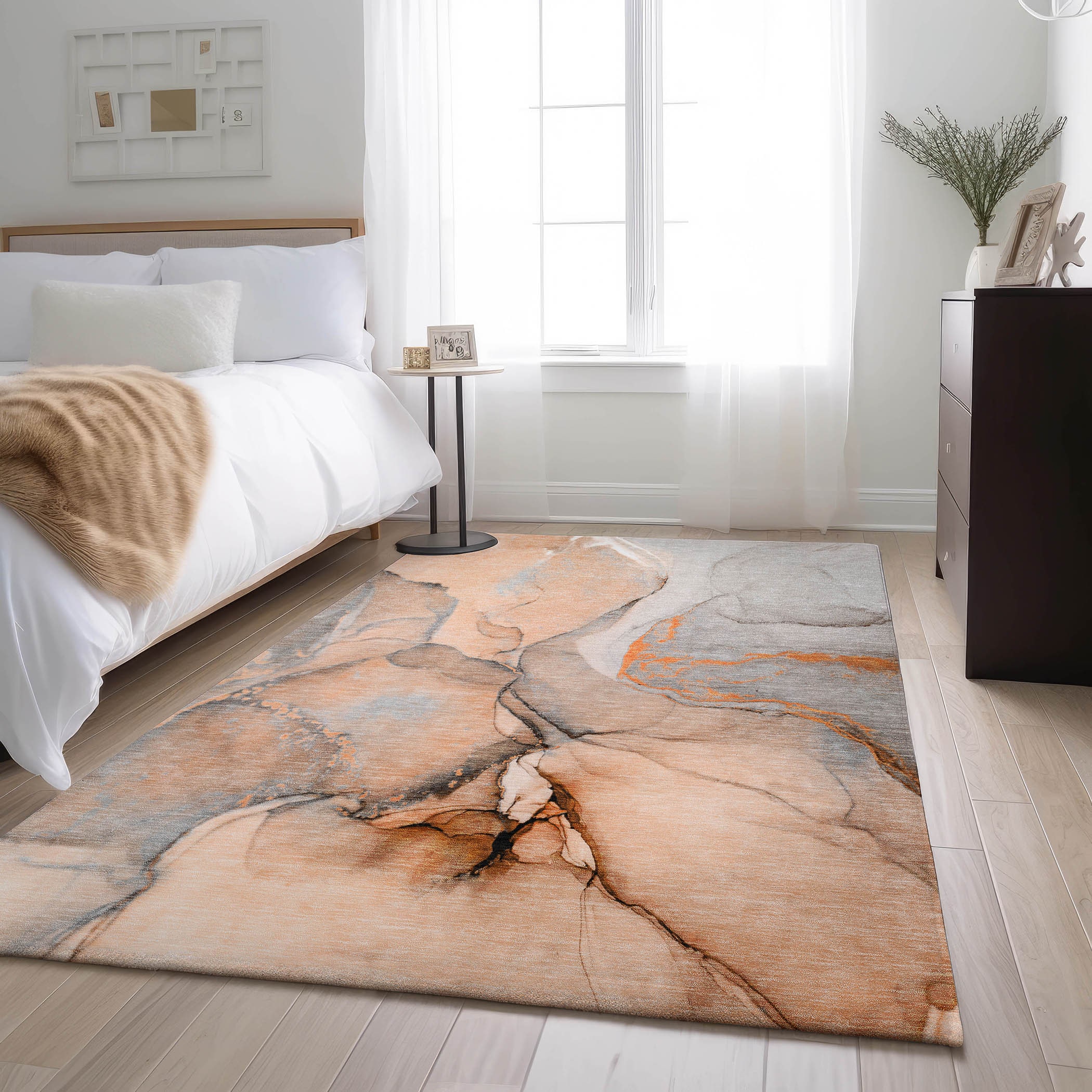 Addison Rugs AMF574BU8X10 Mayfield AMF574BU 8 x 10 (ft) Loomed Polyester Blue Rectangular Indoor Geometric Machine washable Area rug