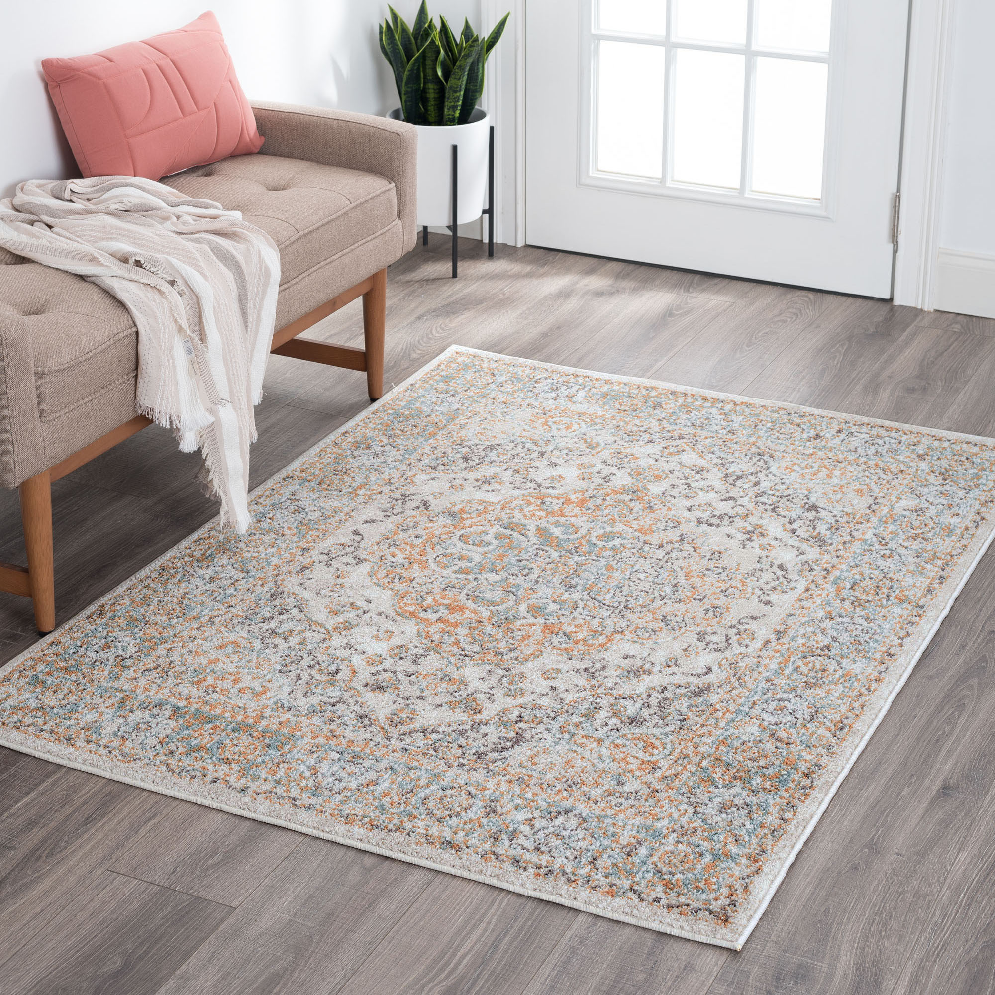 Tayse BCL1001 4X6 Barclay 4 x 6 (ft) Loomed Polypropylene Terra Rectangular Indoor Area rug