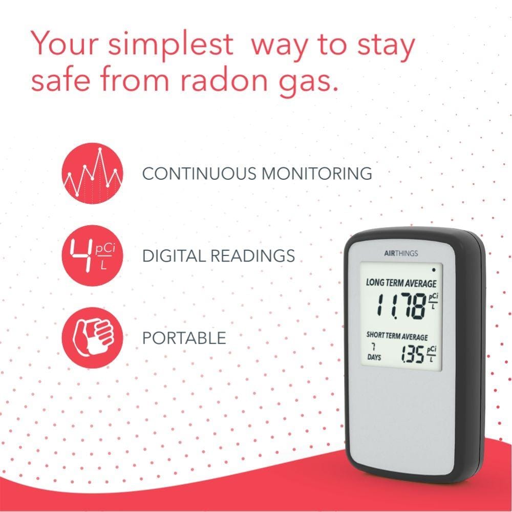 Funny Kitchen Home Radon Detector,Portable Radon Meter,Long and Short Term  Monitor,Rechargeable Battery-Powered,Radon Test Kit 