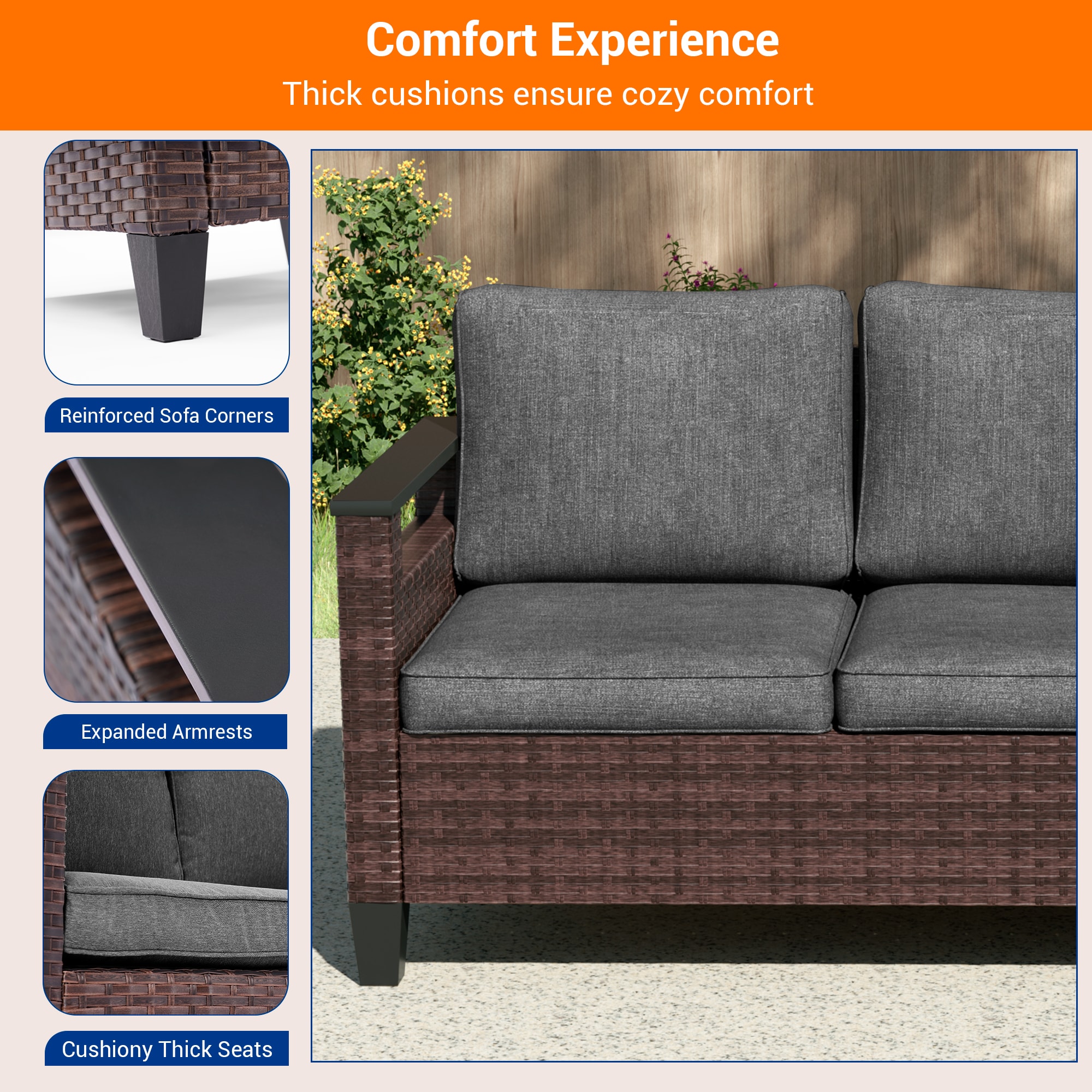 ACEGOSES LW-PS-126-22BGY Patio-Conversation-Sets - View #6