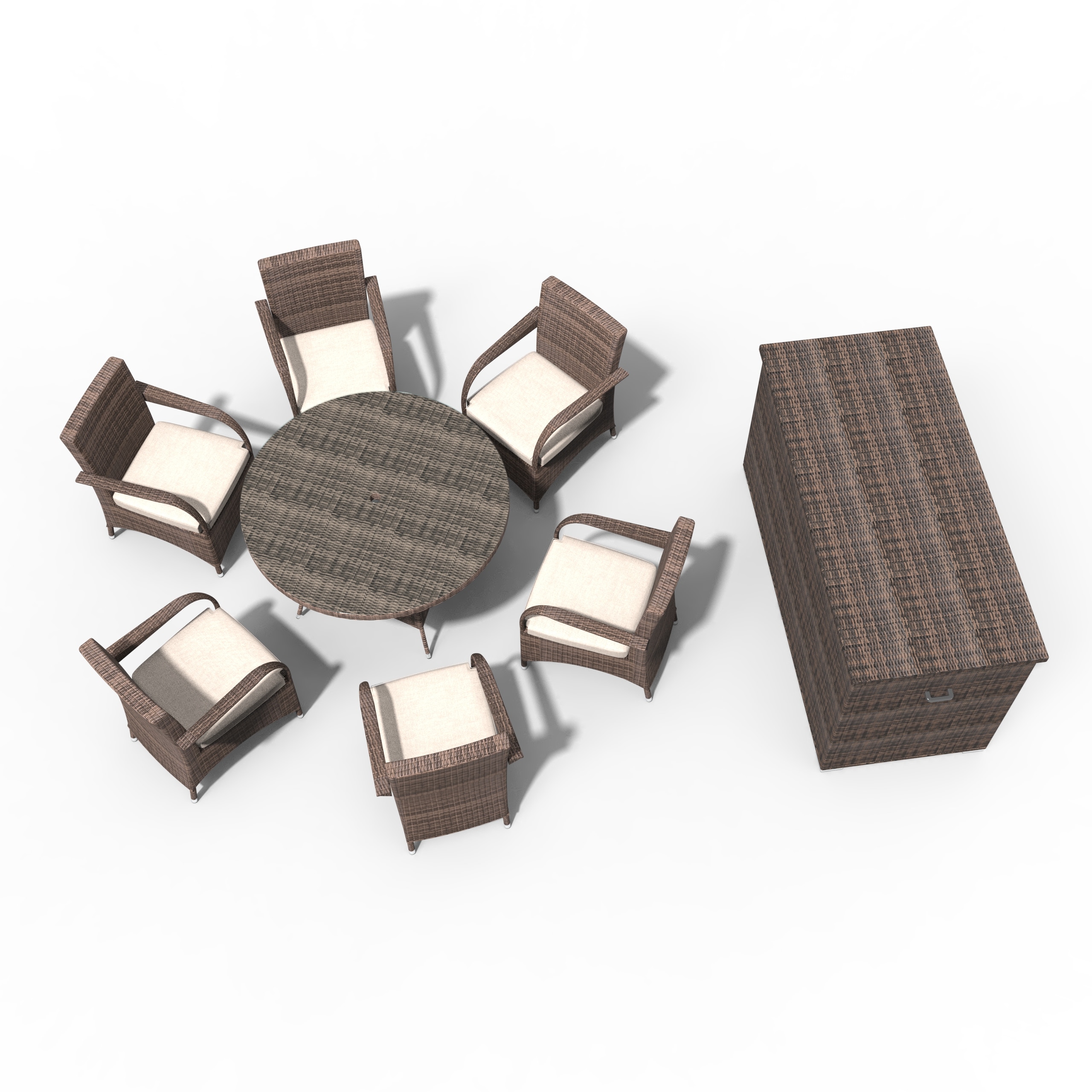 Direct Wicker DWD-1122&3256B-BR Patio-Dining-Sets - View #7