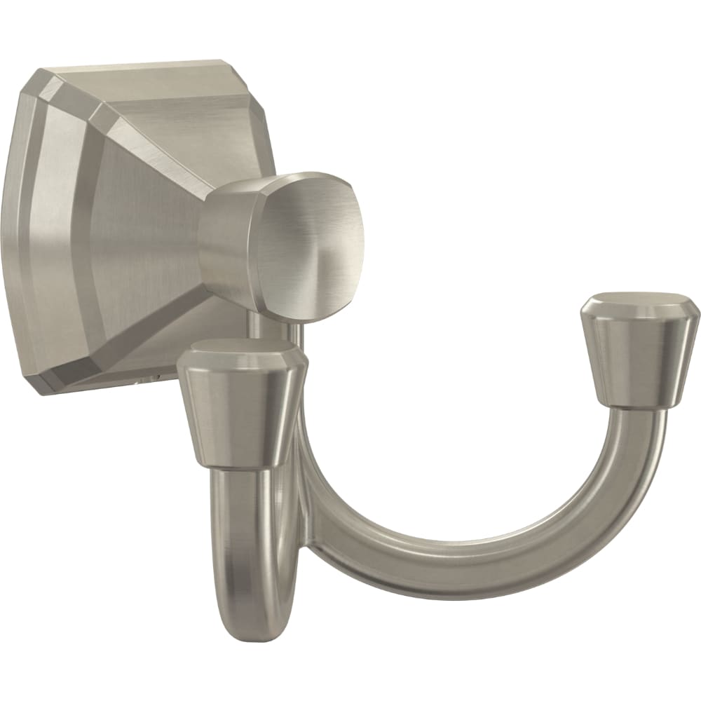 6 DELTA Palm Bay Collection Double Robe Hook Brushed Nickel Finish No PMB35-BN 