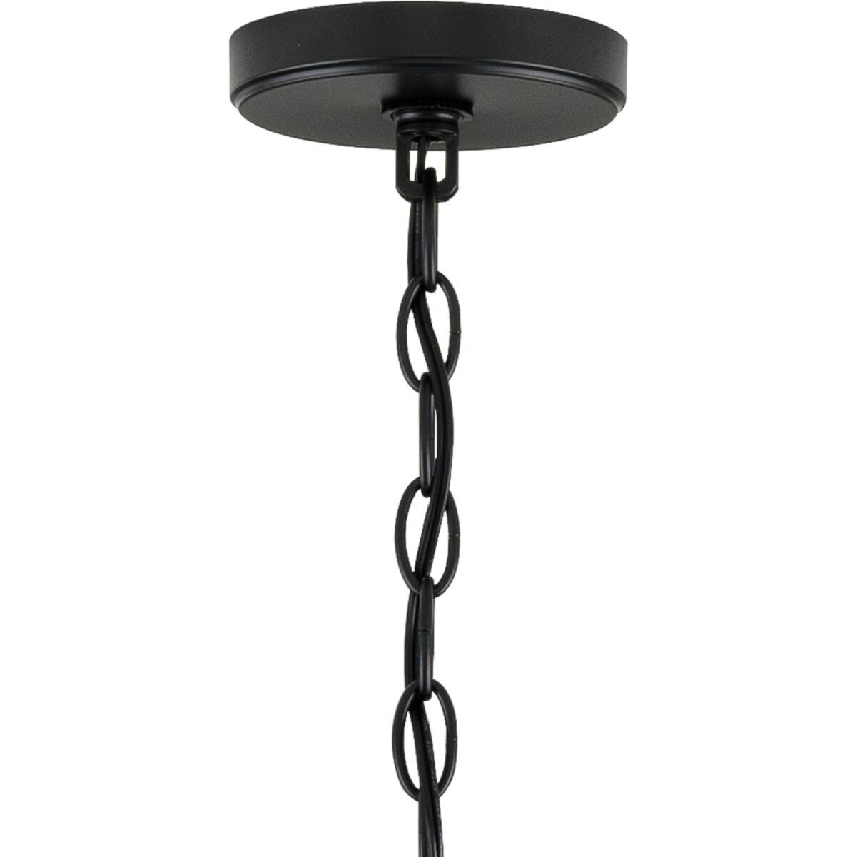 Leyden Matte Black Farmhouse 9-Light Chandelier