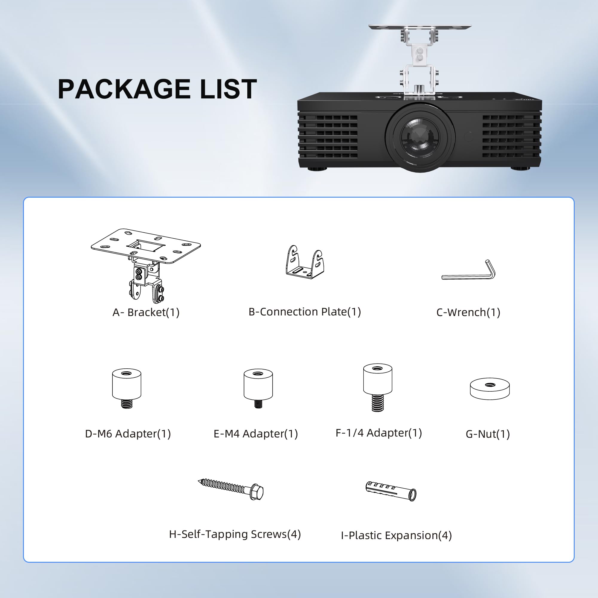 Ahfiwaso LAH0731H105 Projector-Mounts - View #7
