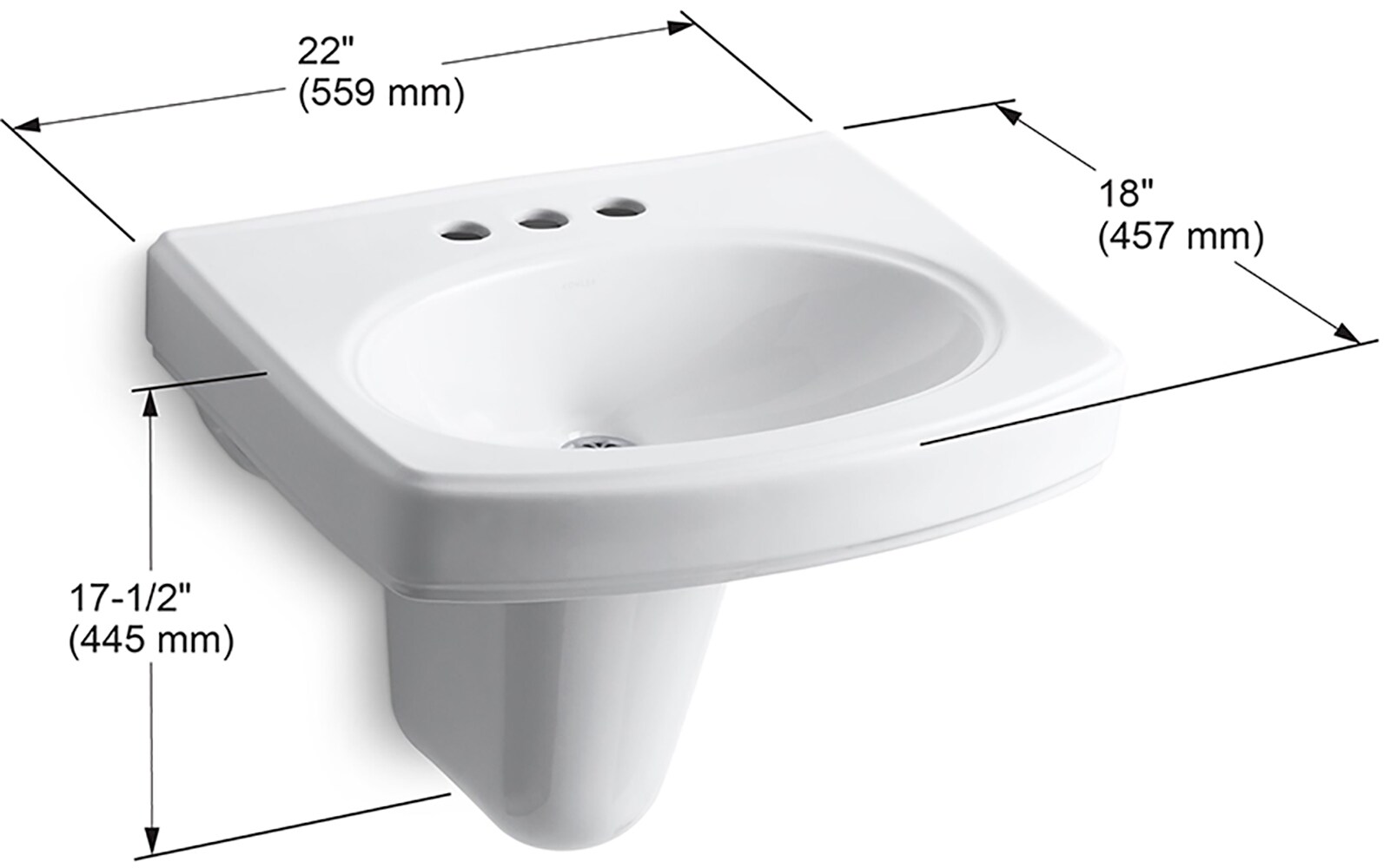 KOHLER 2035-4-0 Complete-Pedestal-Lavatories - View #3