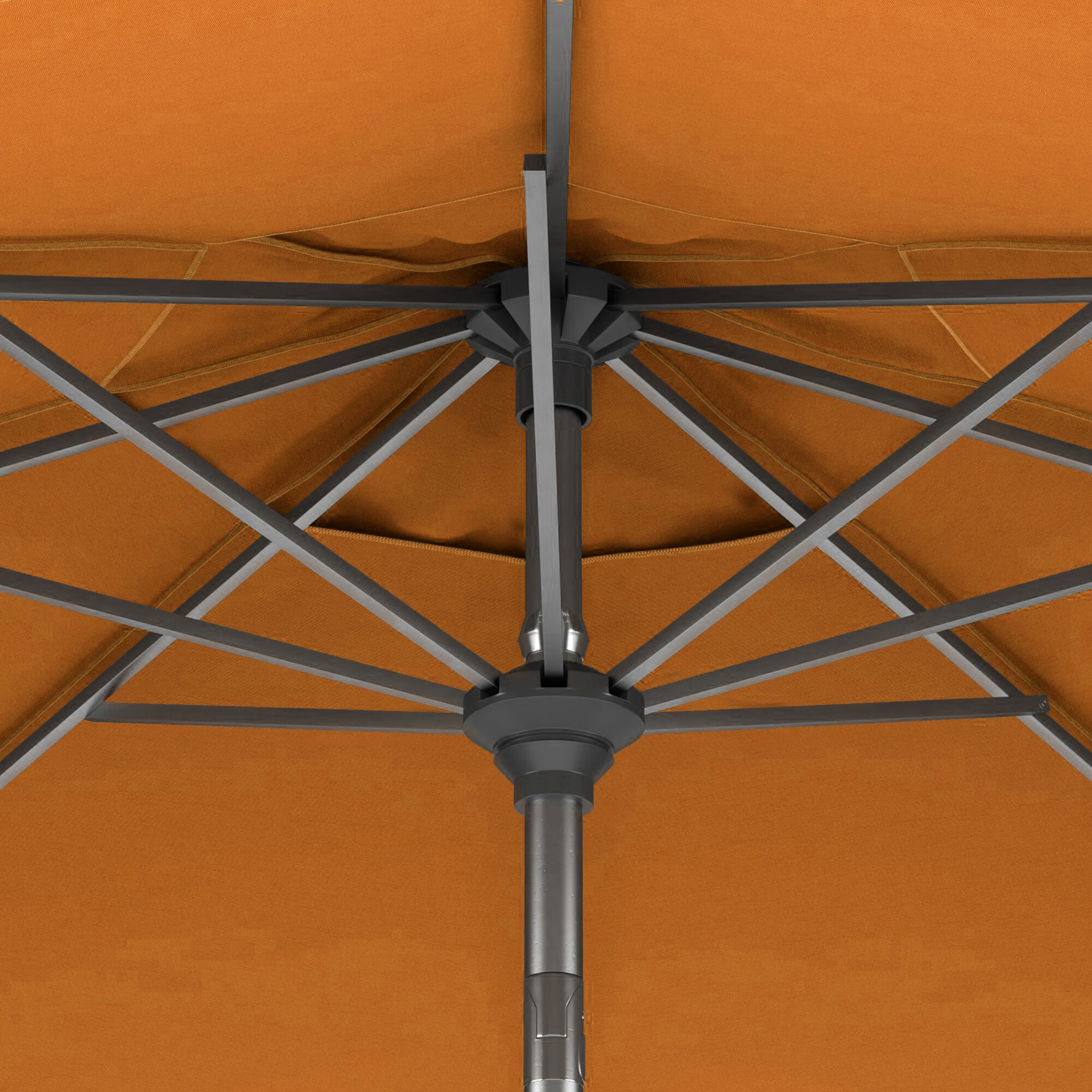 7.5 ft. Orange Aluminum Market Patio Umbrella with Crank Lift