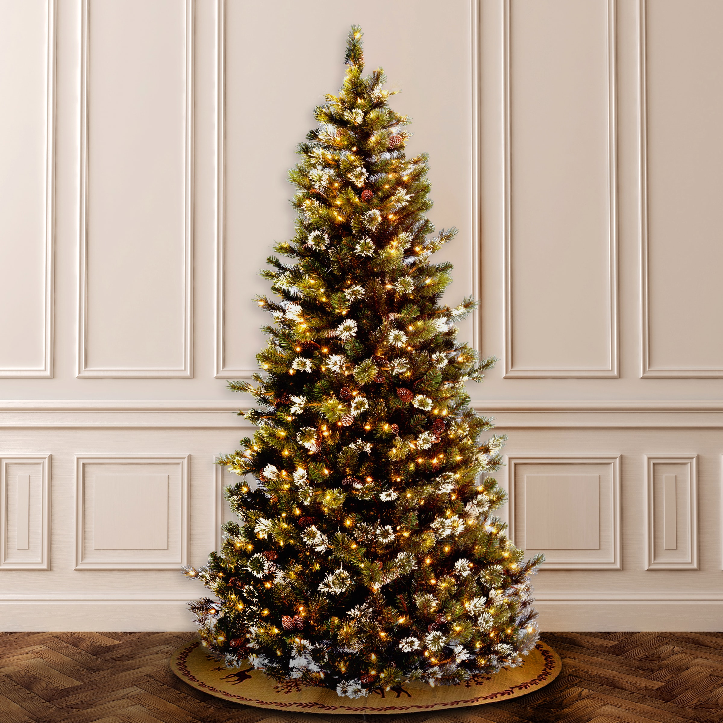 National Tree Company 7.5-ft Pre-lit Artificial Christmas Tree with ...