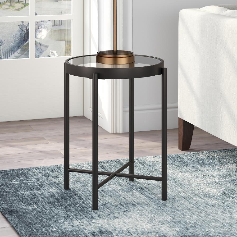 Hailey Home Duxbury 18-in W x 22-in H Blackened Bronze Glass Round ...