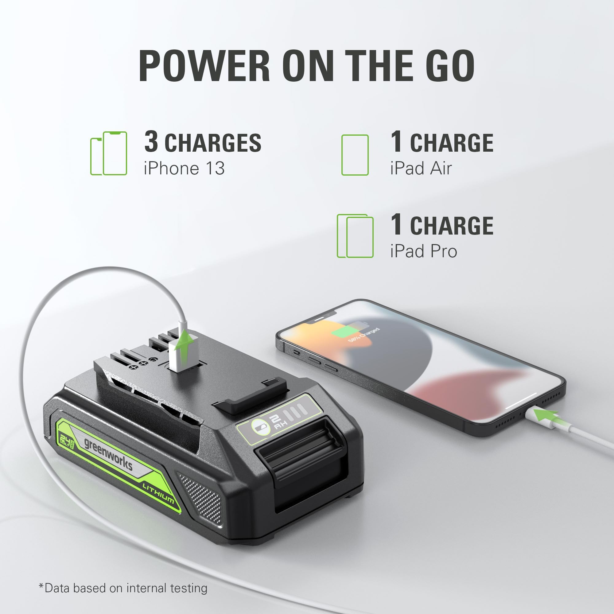 Greenworks BAG708 Cordless-Ope-Batteries - View #4