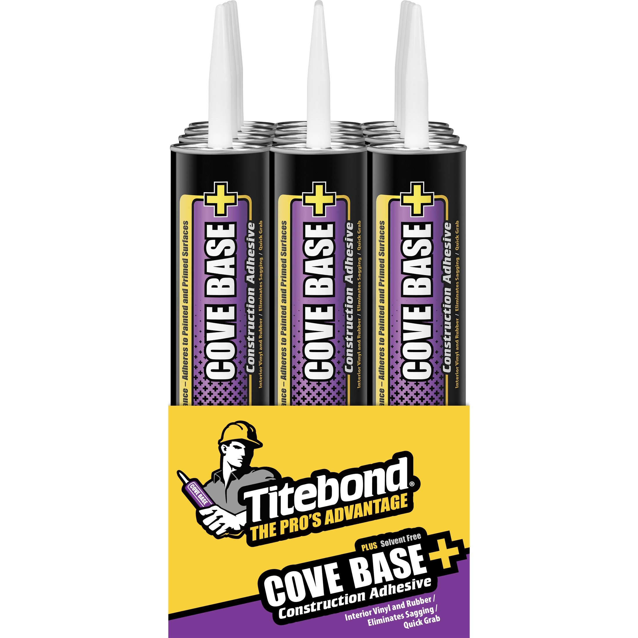 Titebond Cove Base Plus 12 Pack Off white Polymer based Interior