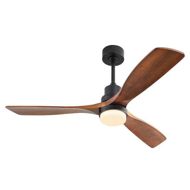 Clihome Ceiling Fans 52 In Matte Led, 3 Blade Wood Ceiling Fan Without Light