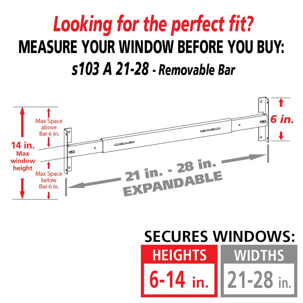 Mr. Goodbar S103 A 21-28 Window-Security-Bars - View #2