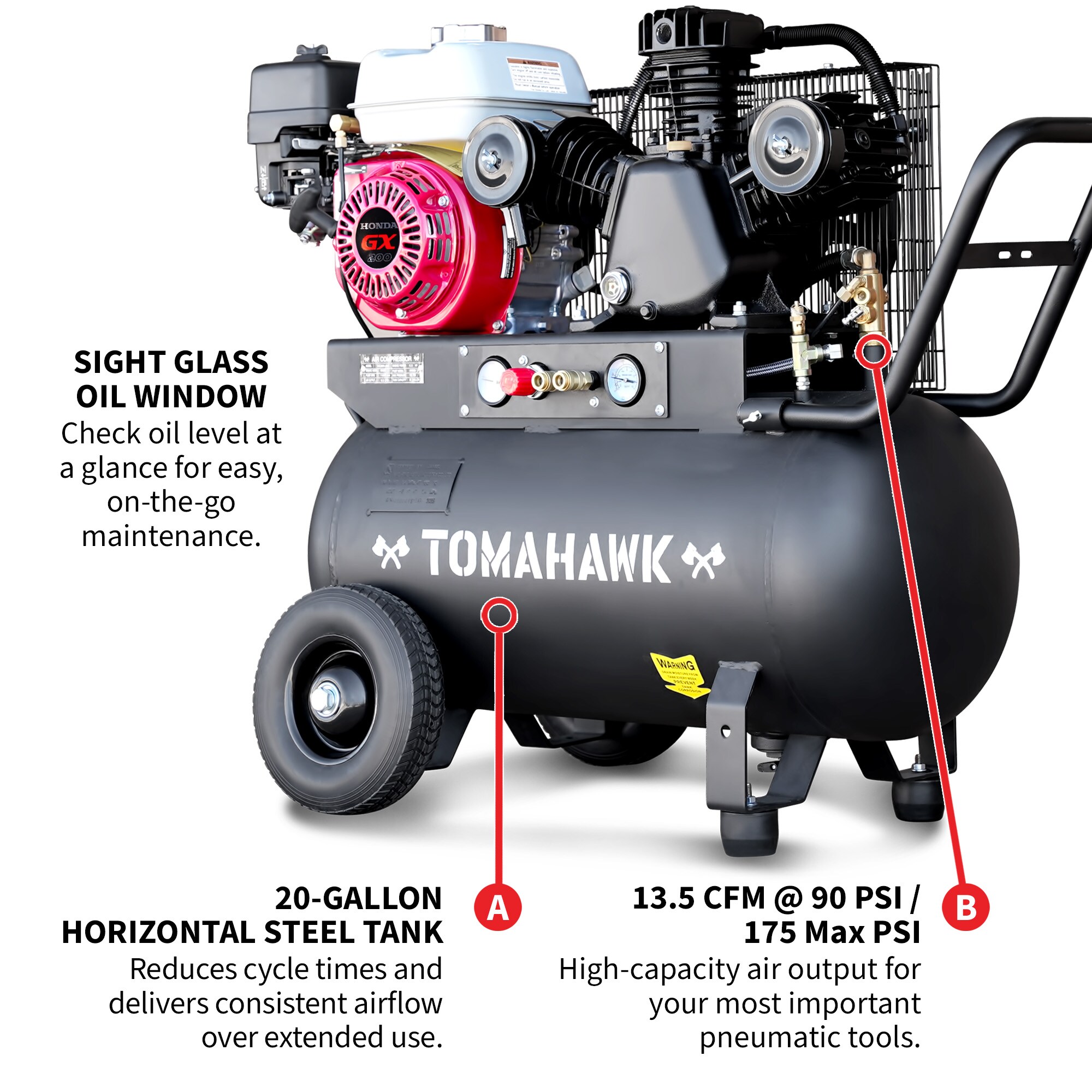 Tomahawk Power TAC20H-200 Air-Compressors - View #4
