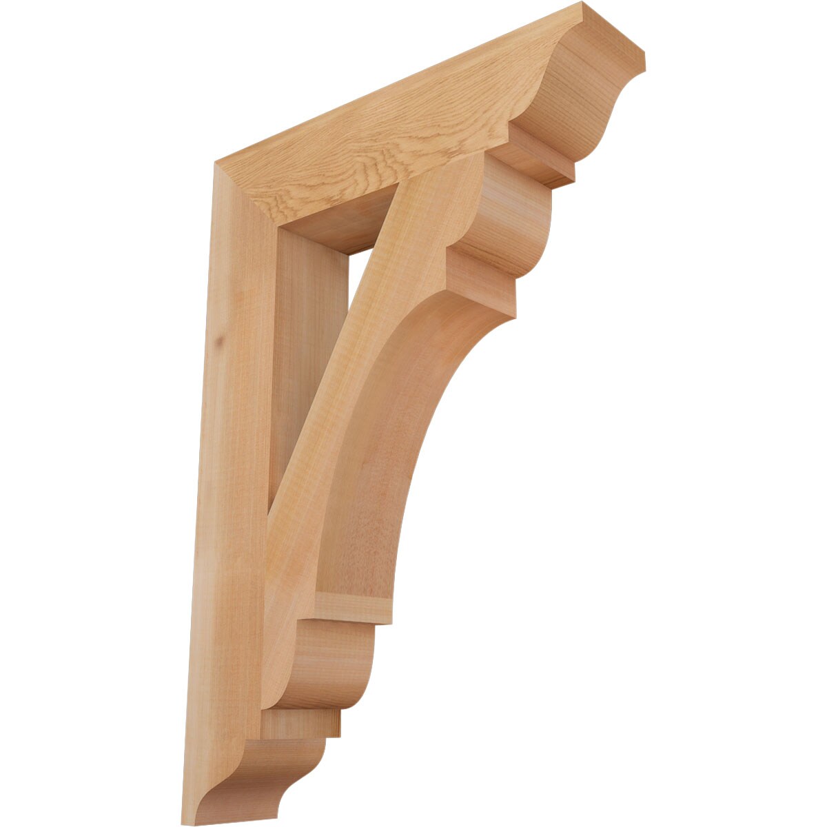 Ekena Millwork BKT04X18X26OLY01SWR Olympic traditional smooth 3-1/2-in x 18-in x 26-in Western red cedar Brown Wood Standard bracket