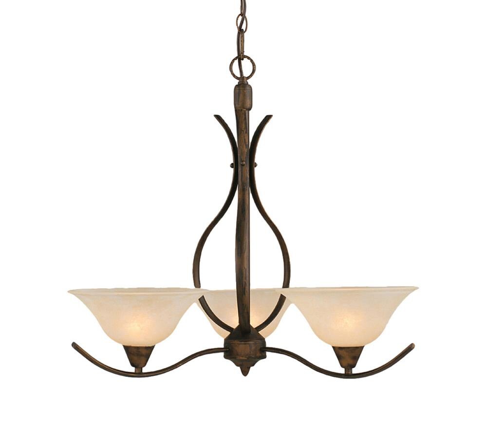  LWTK014788 Divina 1-Light Bronze Transitional Dry Rated Chandelier