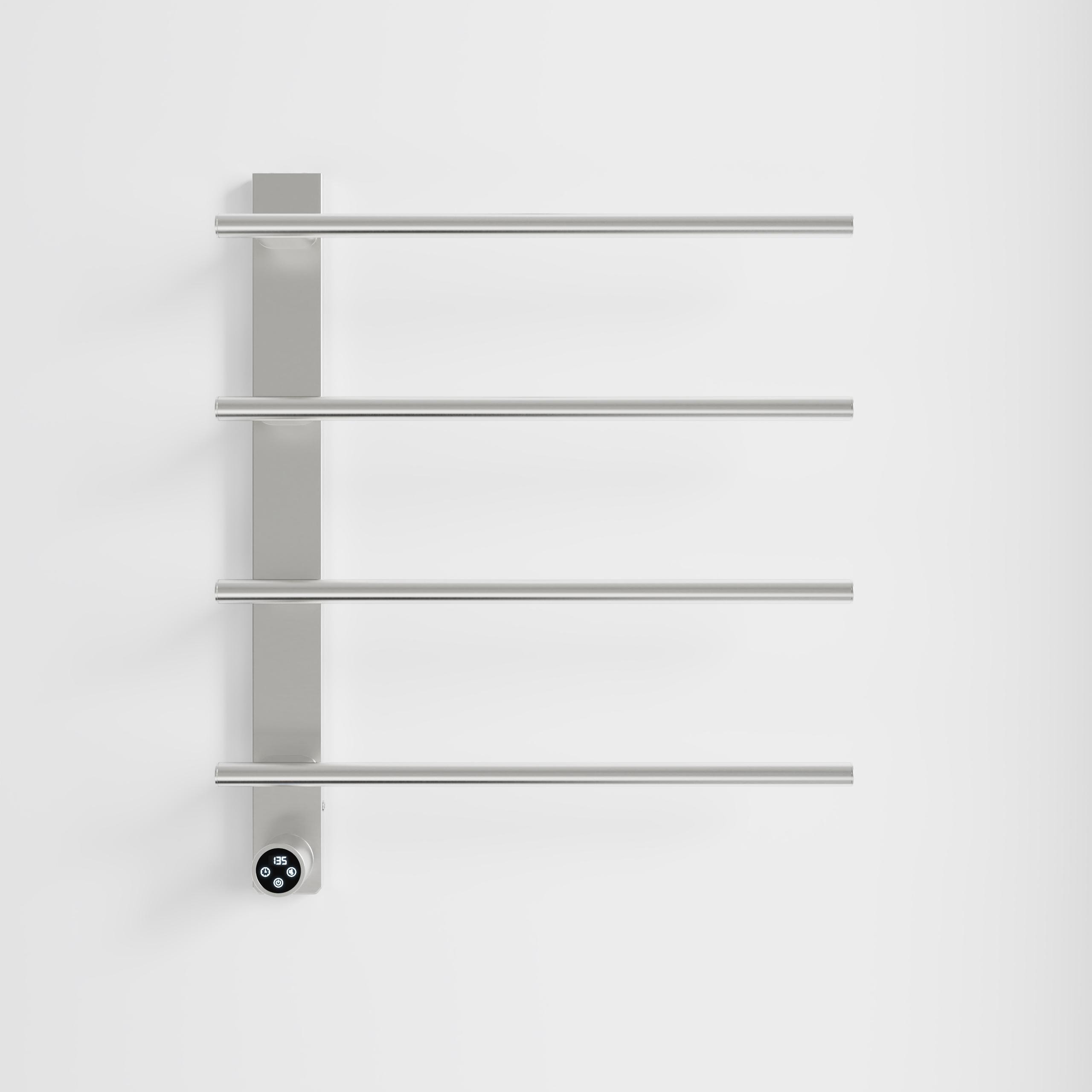 Bayfeve - Brushed Nickel Plug-in Wall Mount Towel Warmer 3.2-in x 20.5-in x 24.2-in