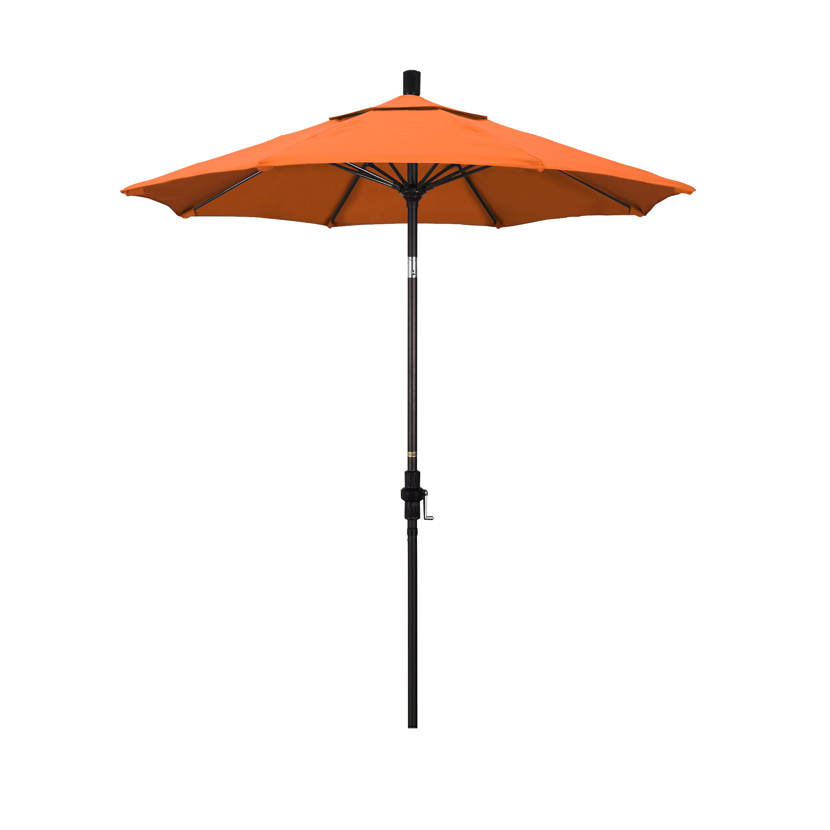 California Umbrella GSCUF758117-5406 7.5-ft Aluminum Orange Auto-tilt Market Patio Umbrella