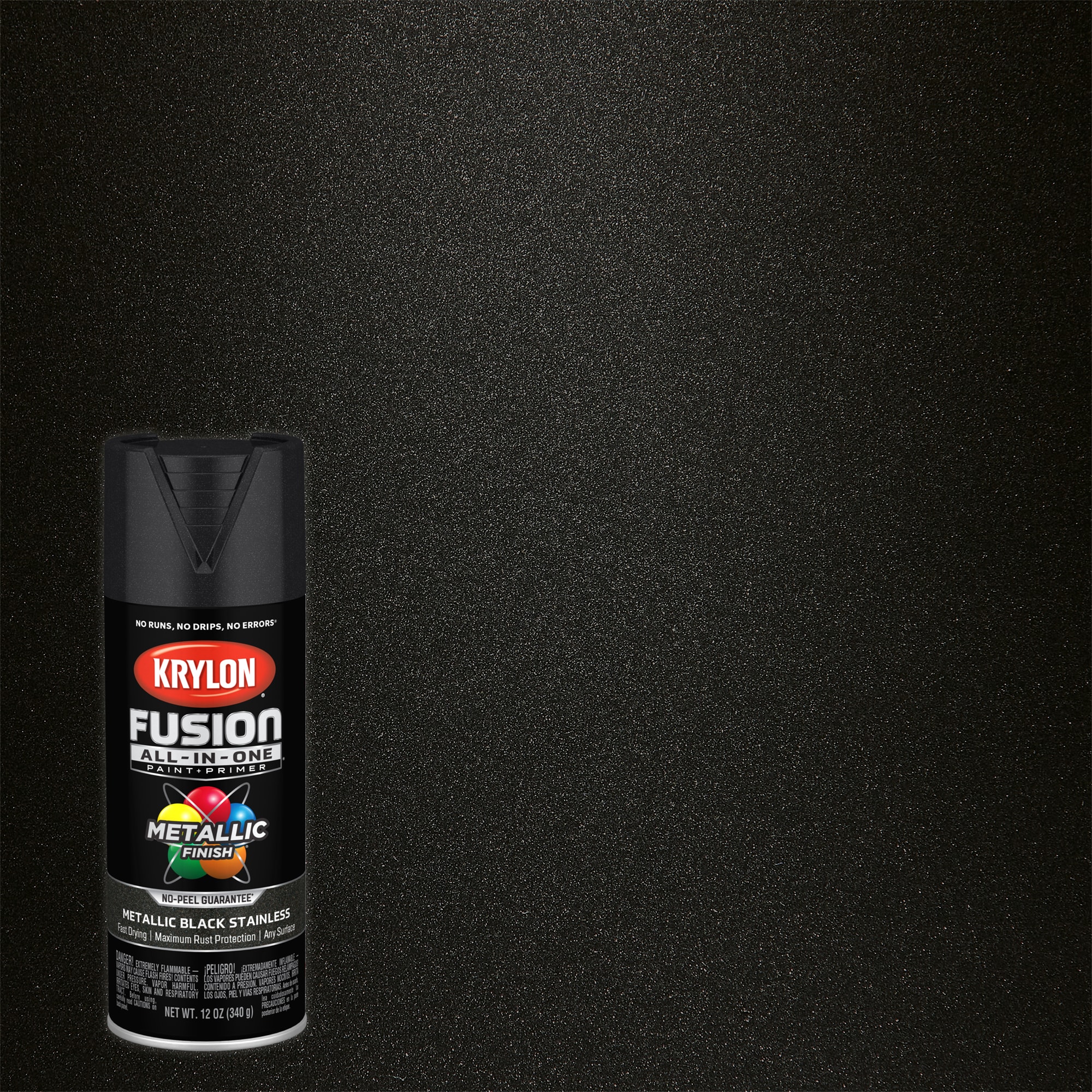 Krylon Fusion All-In-One Gloss Black Stainless Metallic Spray Paint and  Primer In One (NET WT. 12-oz) in the Spray Paint department at