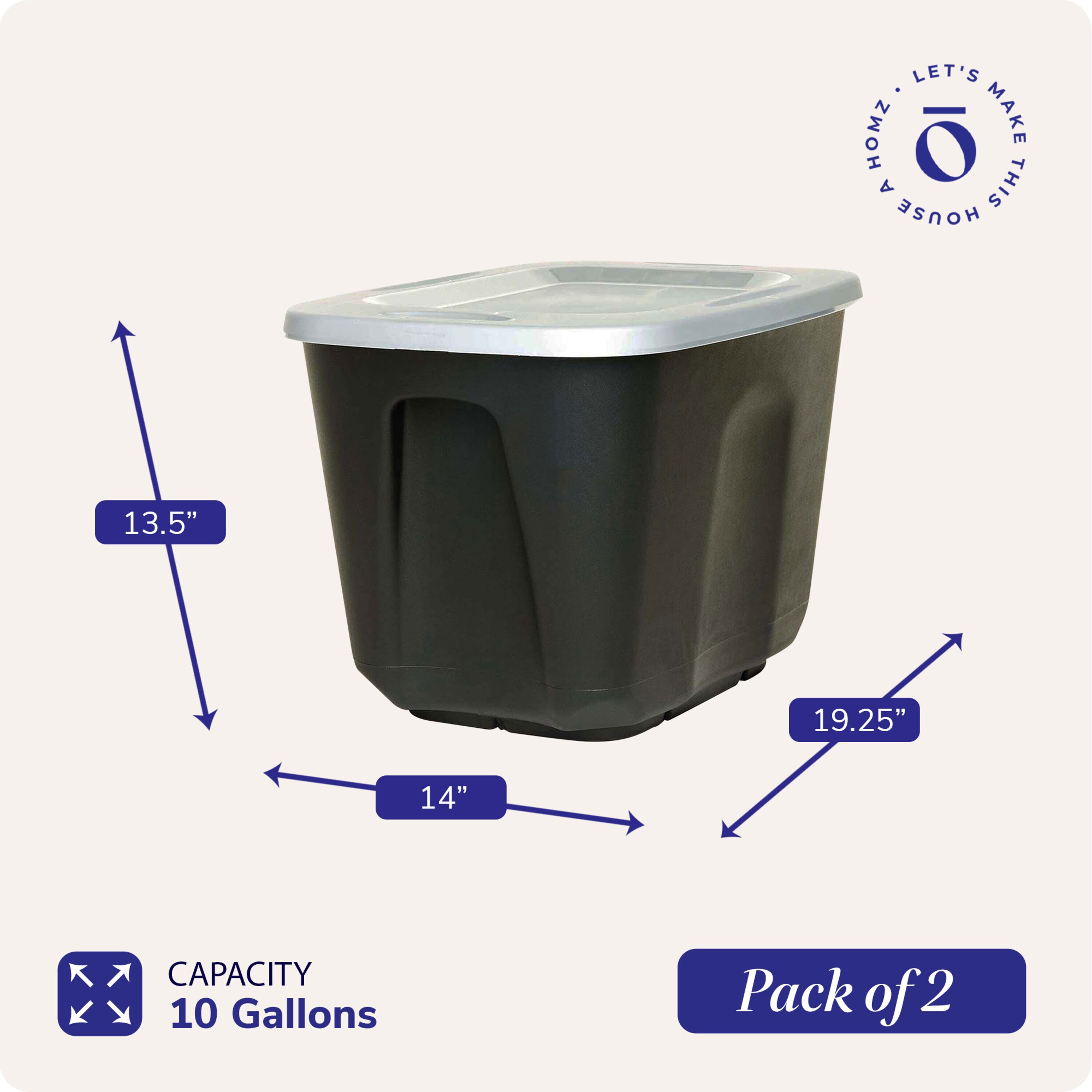 Homz Products 293890 Bins-Baskets - View #4