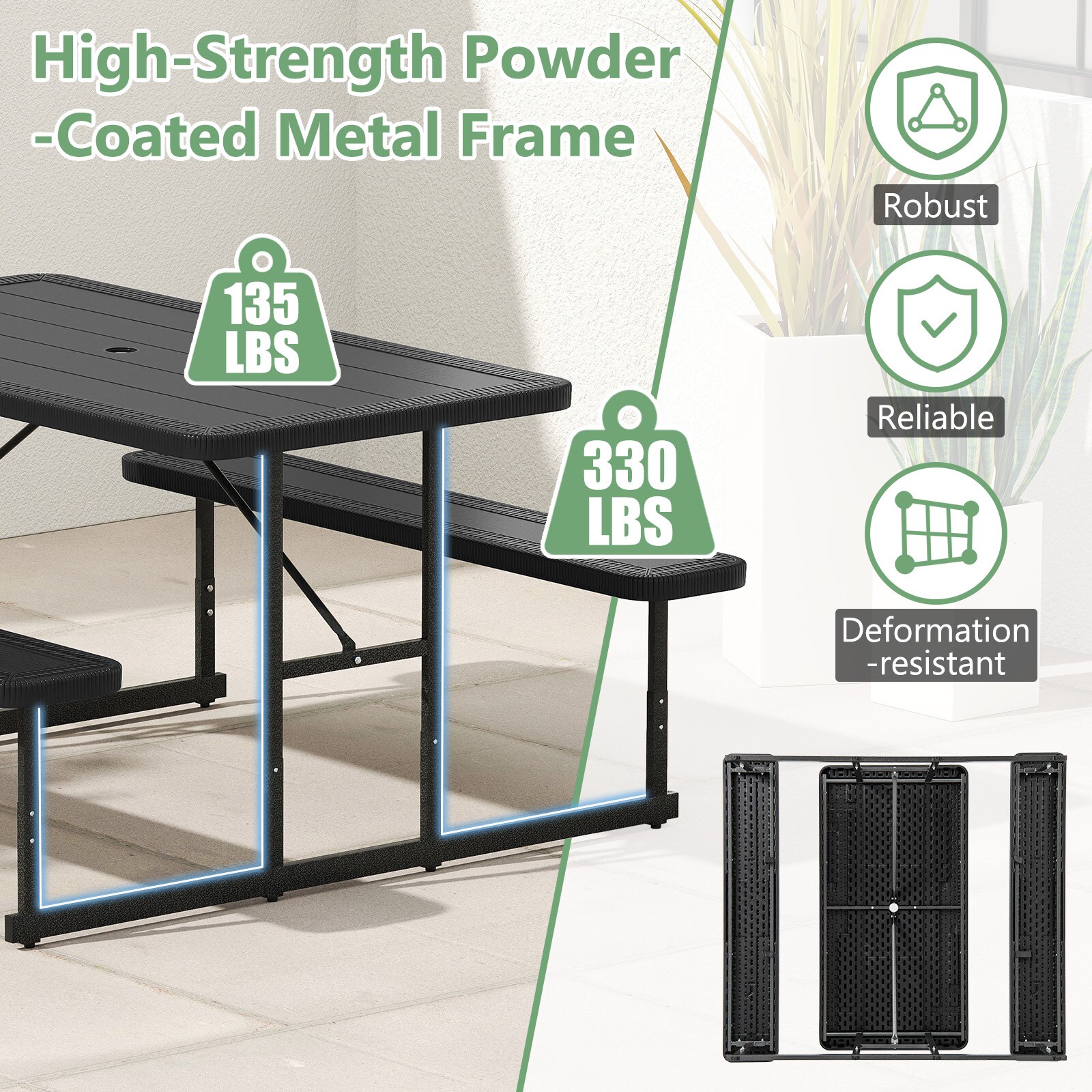 Slickblue D-CO-KB80121PN Picnic-Tables - View #7