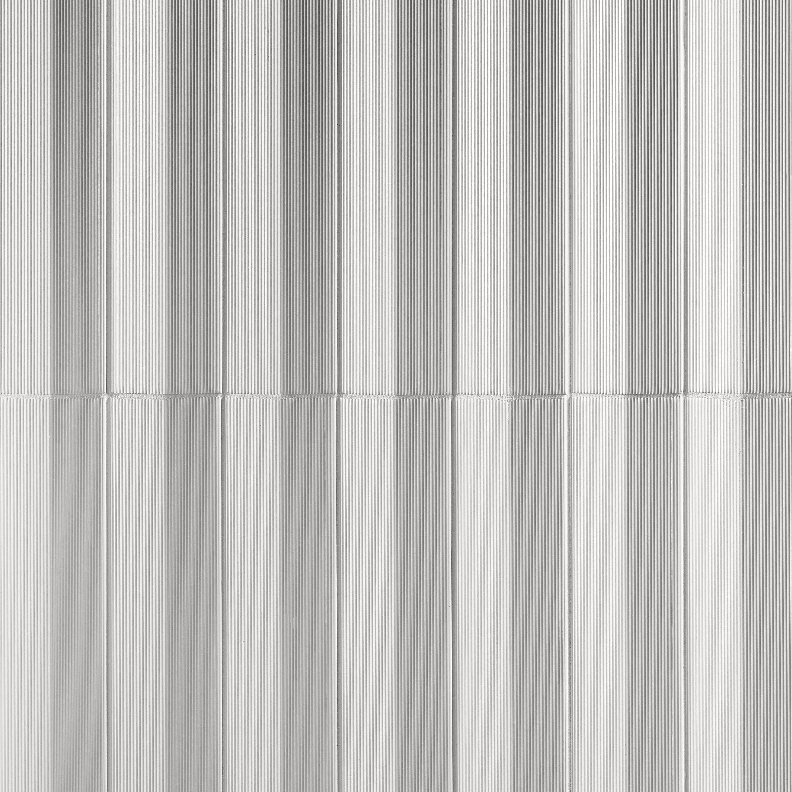 Artmore Tile EXT3RD108645 Ridge Concave White 4-in x 16-in Matte Ceramic Patterned Standard Wall Tile ( 3.44-sq ft Carton