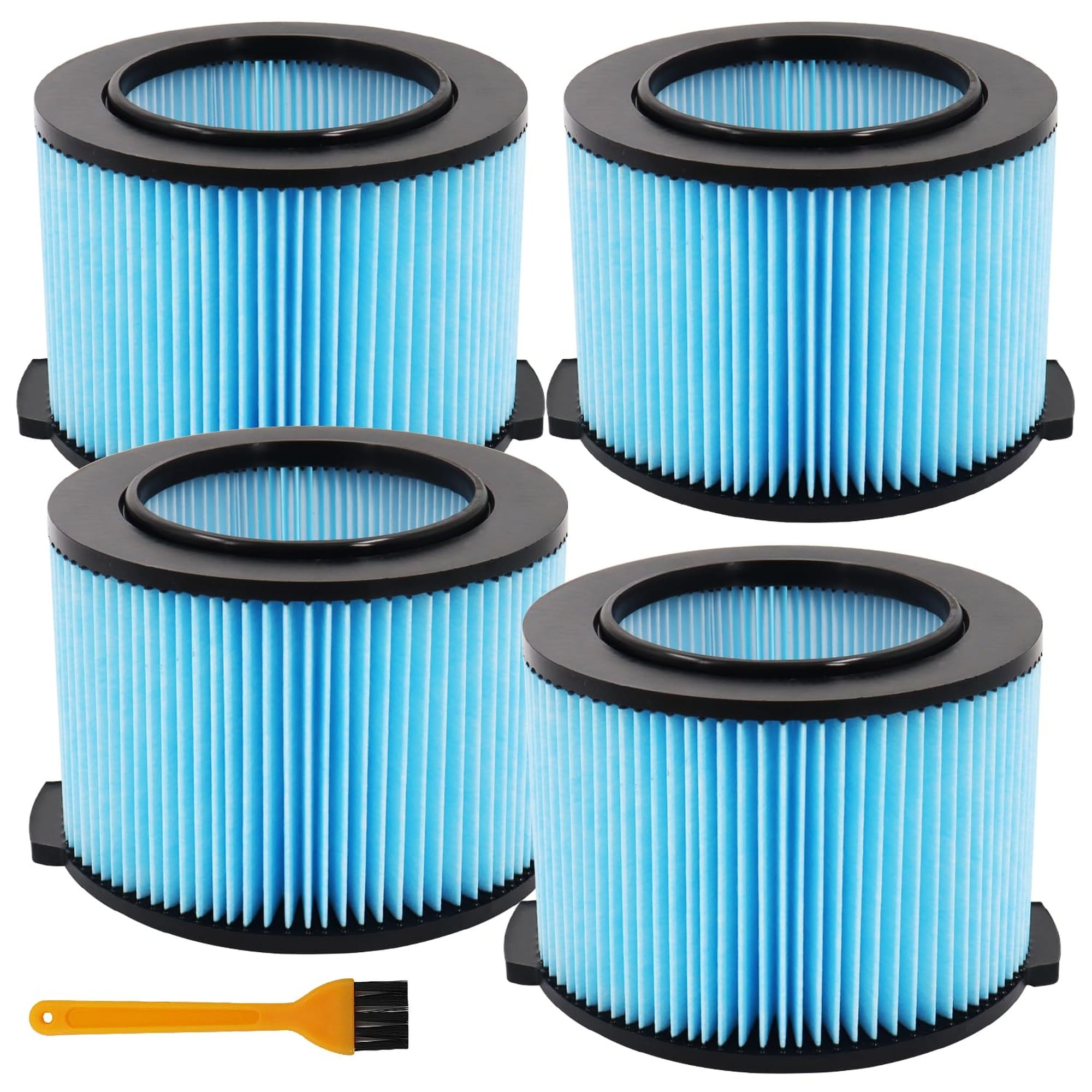 Angel Sar 4 Pcs VF3500 Replacement Filter for 3 4.5 Gallon Shop Vacuum Wet Dry 3 Layer Filters for WD4050 WD3050 WD4080