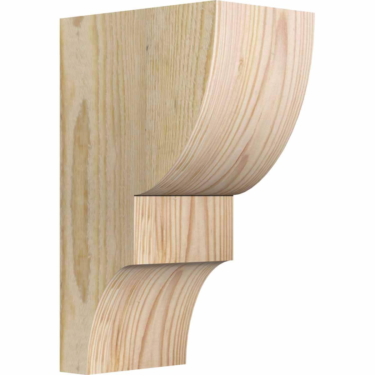 Ekena Millwork COR04X06X10RID00RDF 4-in x 6-in x 10-in Ridgewood Unfinished Douglas fir Wood Paintable/Stainable Corbel