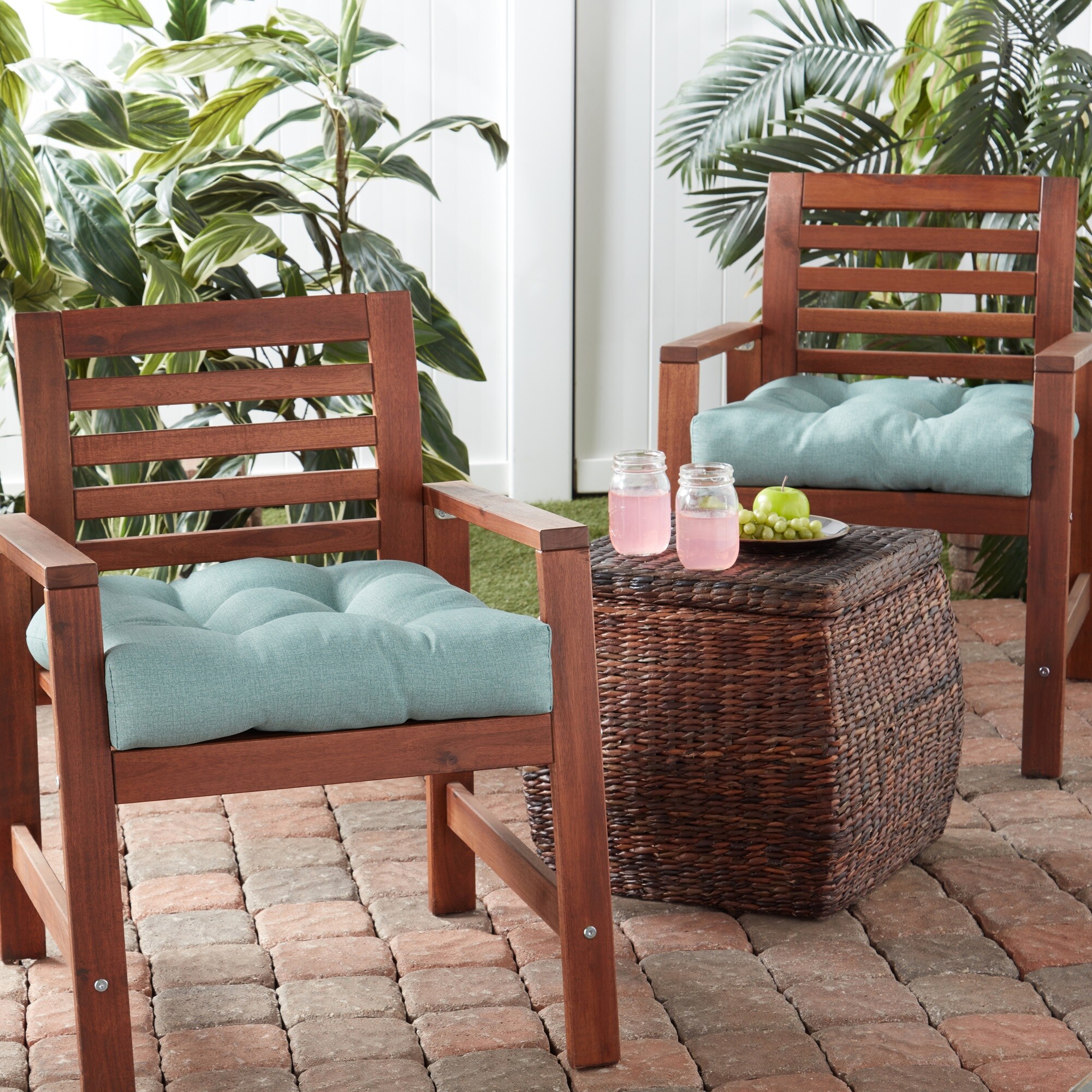 Greendale Home Fashions OC6800S2-SEAGLASS Patio-Furniture-Cushions - View #7