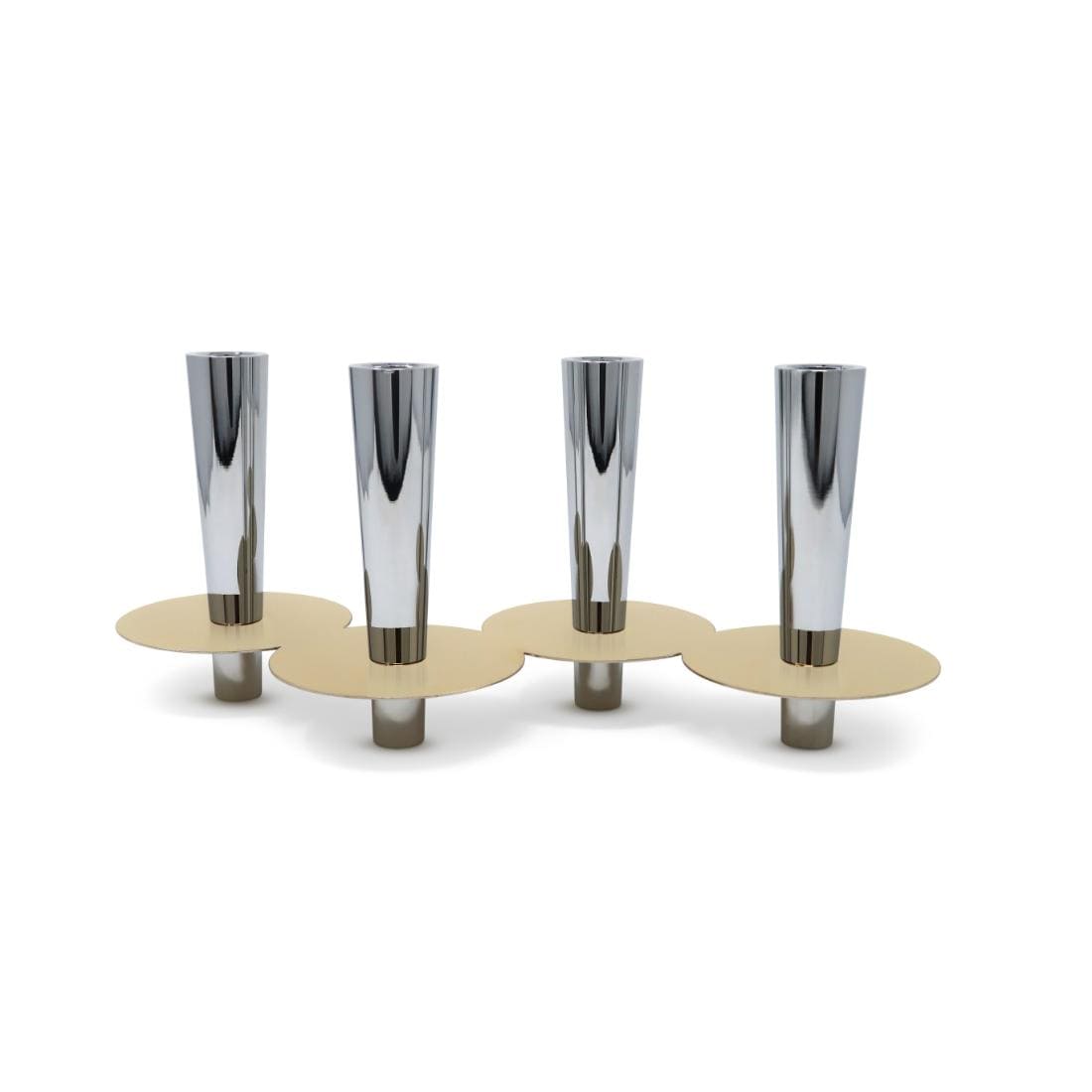 HomeRoots 4000590233 1 Candle Stainless steel Pillar Candle Holder