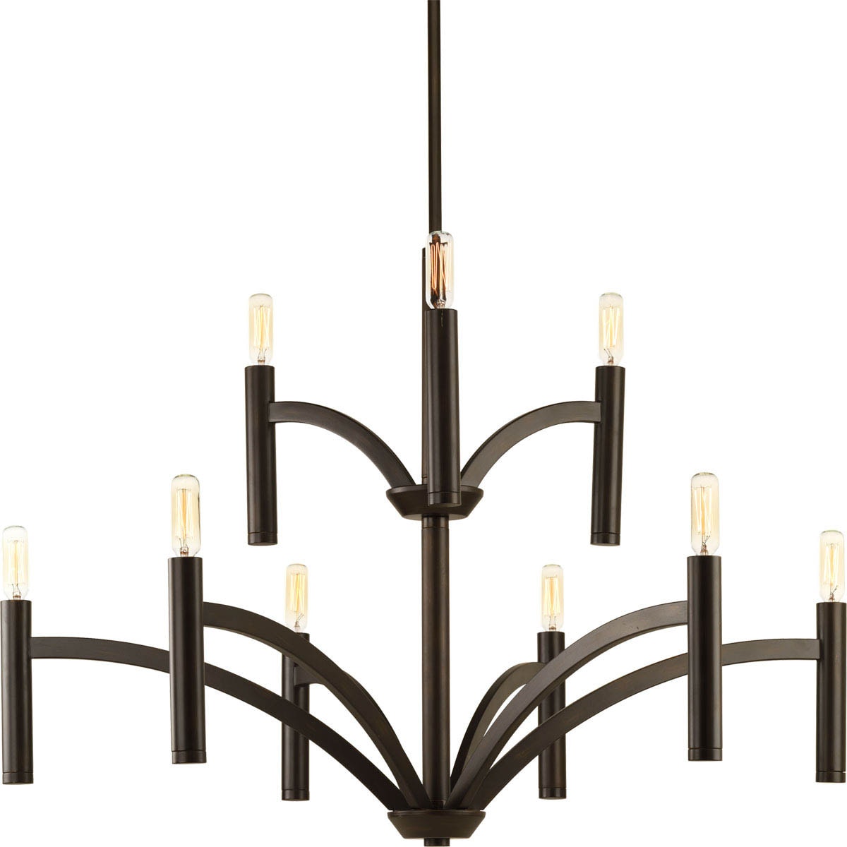 Progress Lighting P4808-20 Draper 9-Light Antique Bronze Vintage Chandelier
