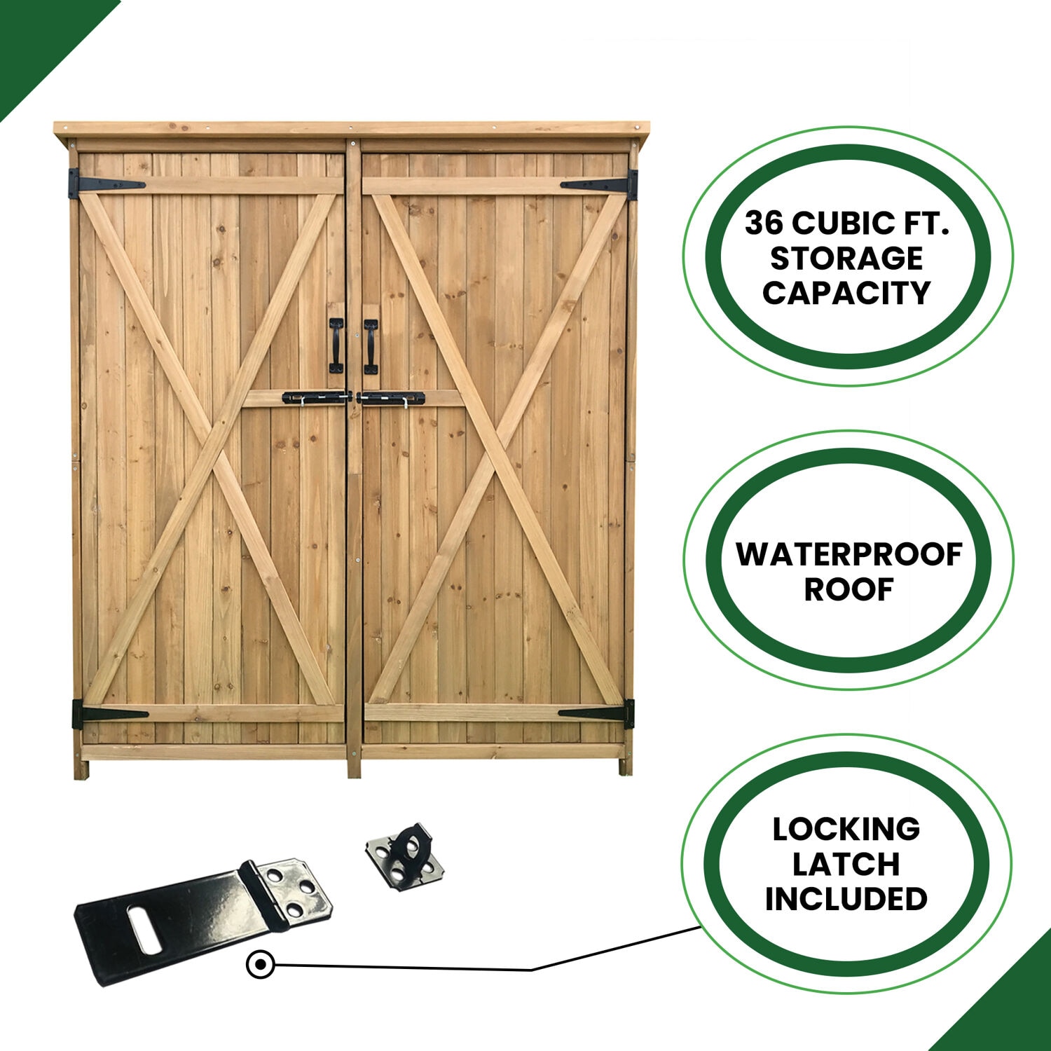 Hanover HANWS0101-NAT Wood-Storage-Buildings - View #3