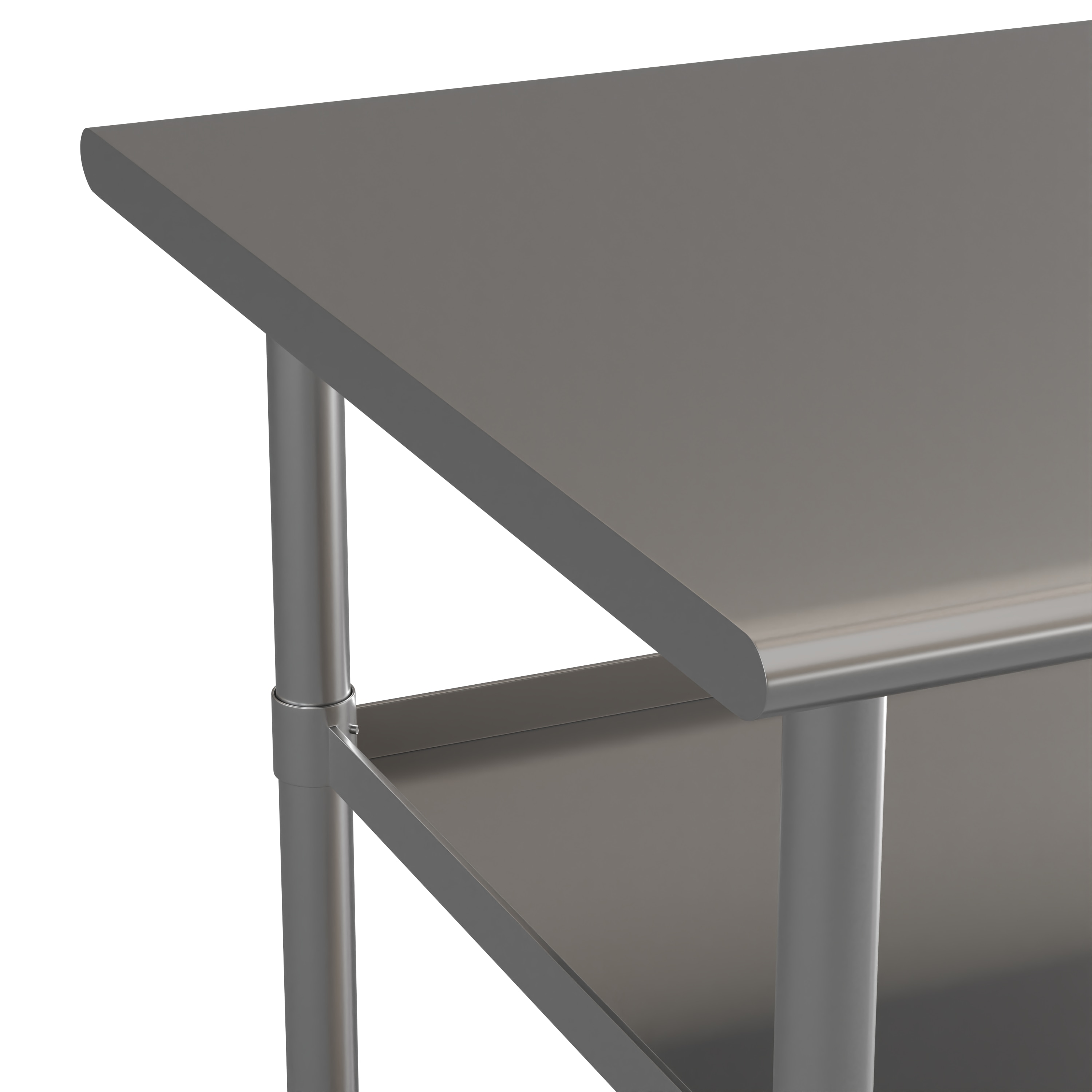 72" Silver Stainless Steel Kitchen Work Table with Adjustable Shelves