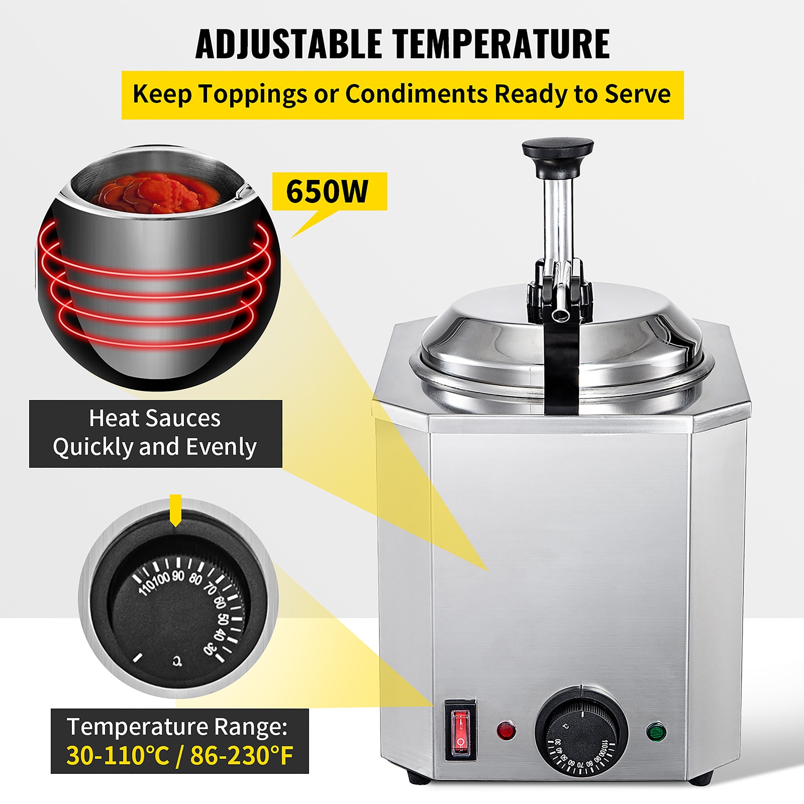 8L Electric Kettle Hot Drinking Water Dispenser Commercial Coffee Drink  Shop Use 30-110 Centigrade Keep Warm Water Heater 220V