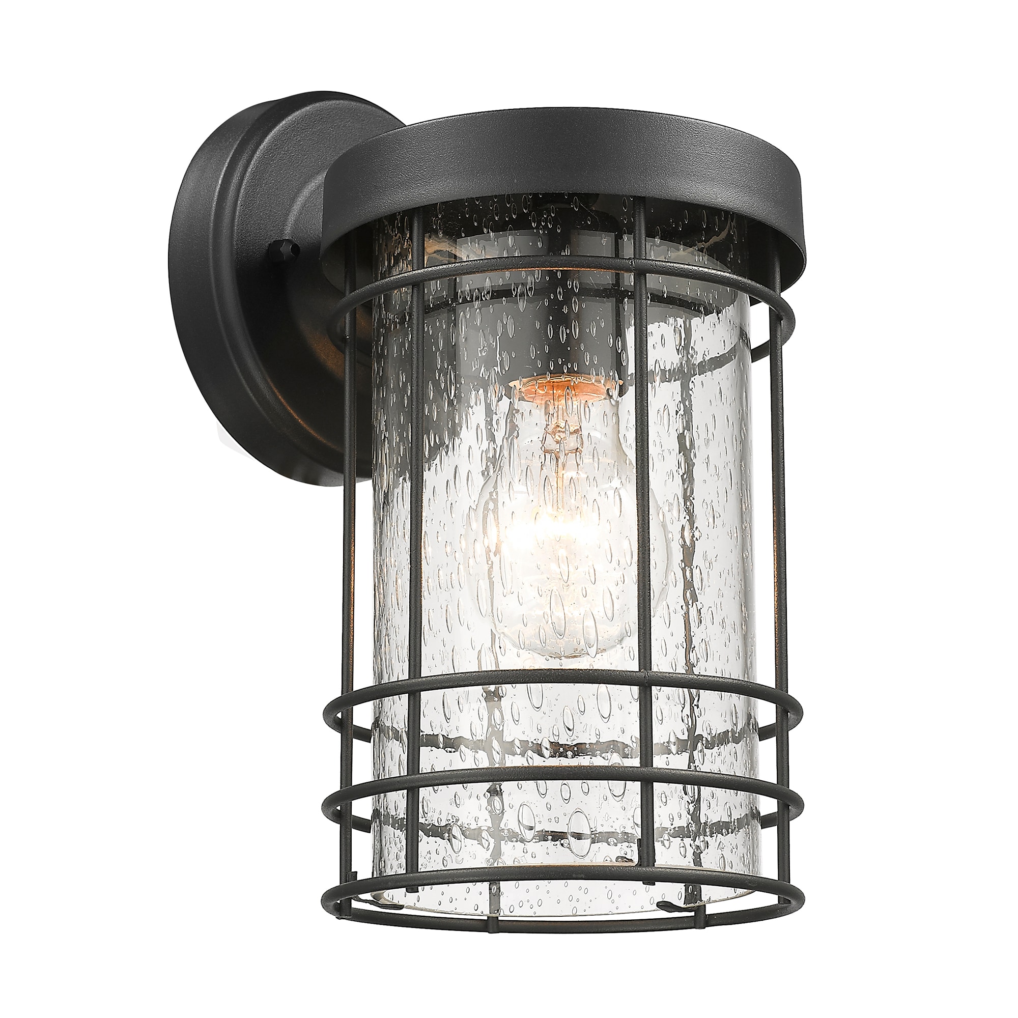 Edvivi EW610S-BK 1 -Light 10.25-in H Black Hardwired Outdoor Wall Light
