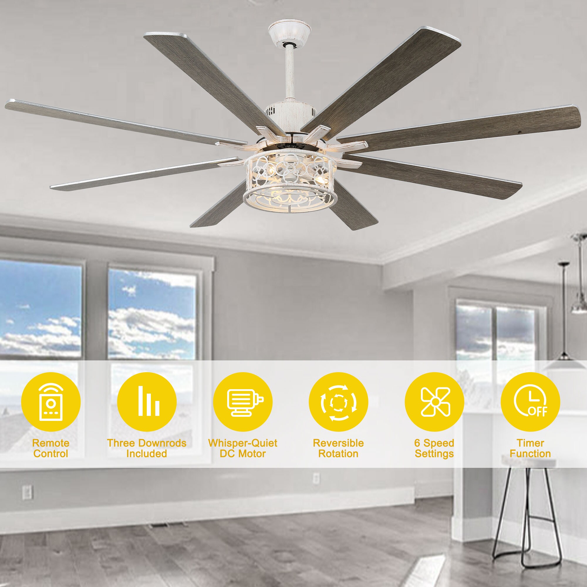Oaks Decor DC7201-W Ceiling-Fans - View #8