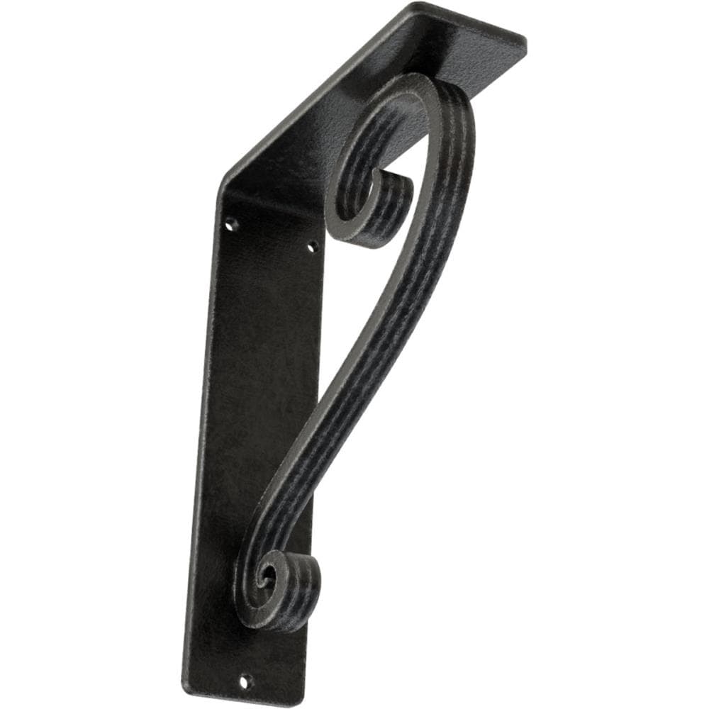 Ekena Millwork BKTM02X05X08TEDAPW Edwards 5.5-in x 2-in x 8-in Gray Wrought iron Mounting bracket