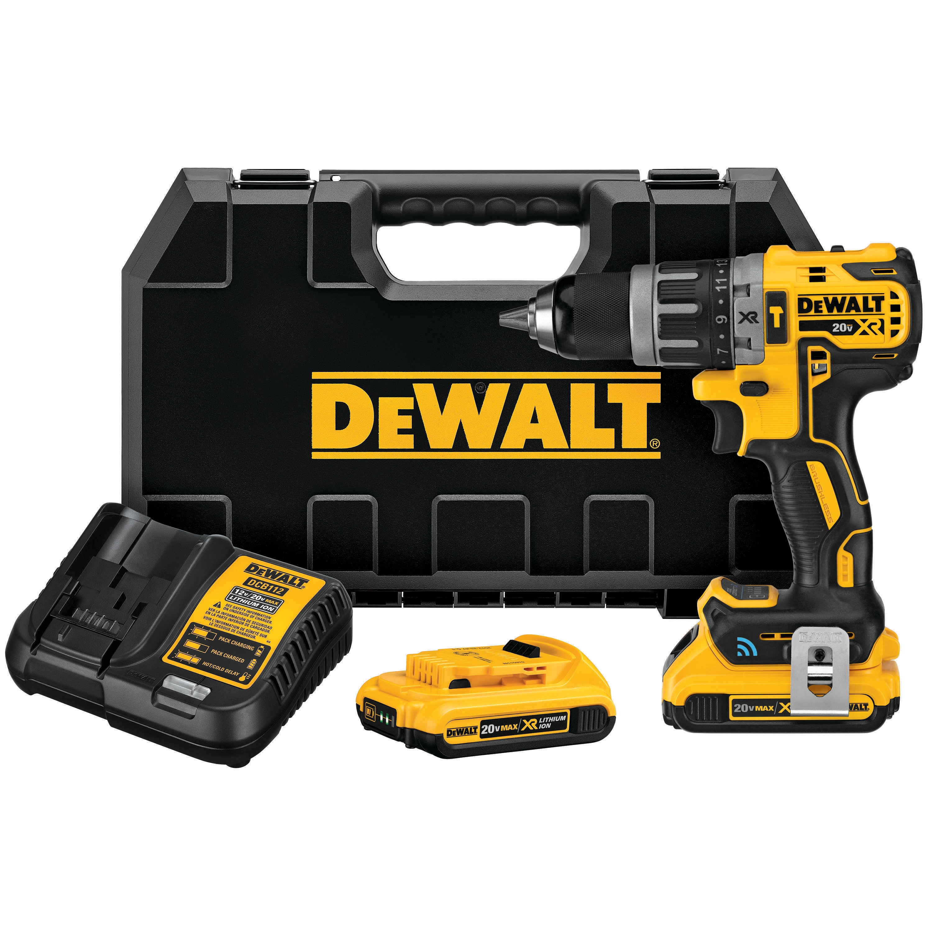 DEWALT XR 20-volt Max-Amp Variable Speed Brushless Cordless Hammer Drill (2-Batteries Included) in the Hammer Drills department at Lowes.com