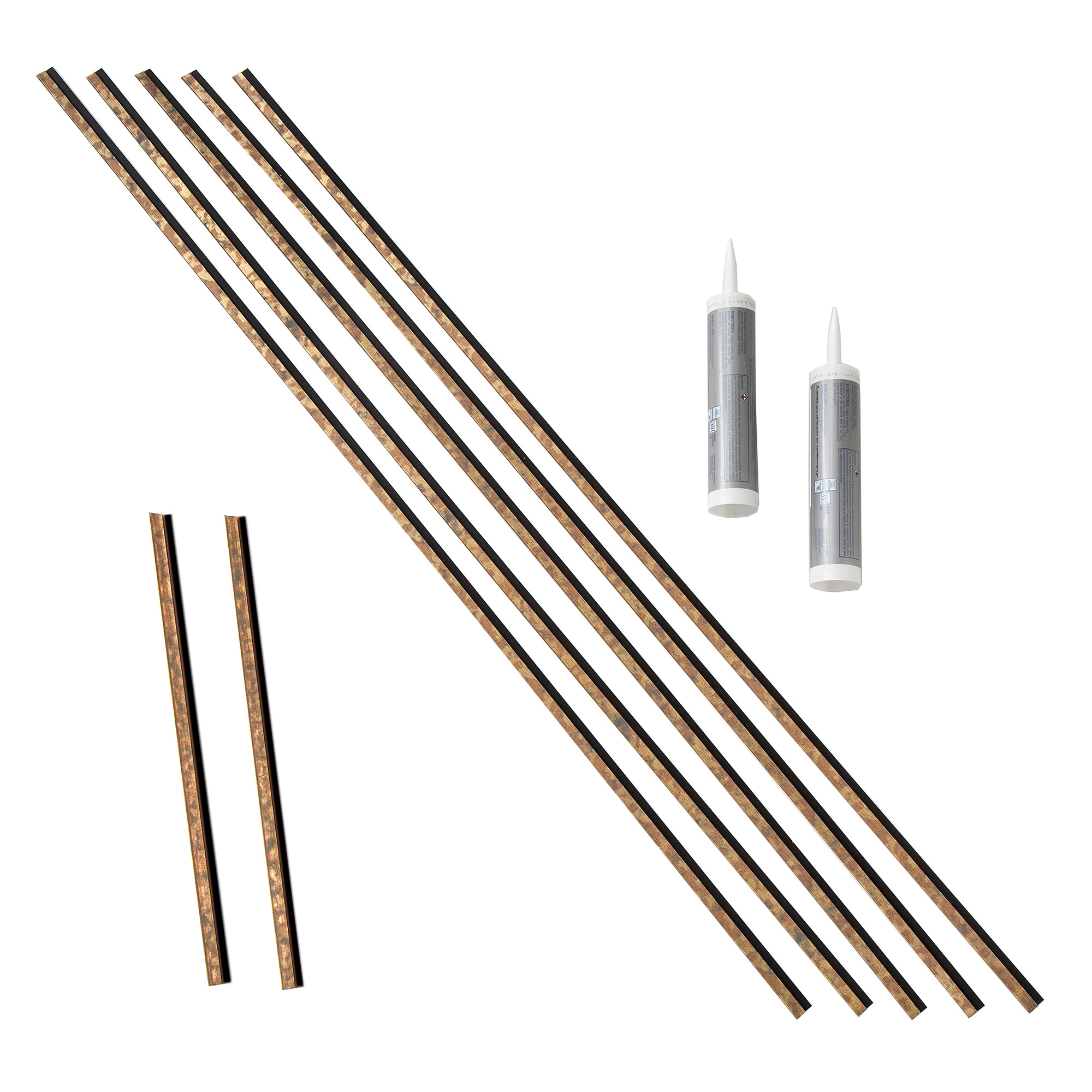 Fasade 14919 0.5-in W x 47-in L Cracked Copper PVC Edge trim kit Tile Edge Trim