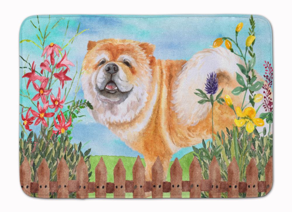 Caroline's Treasures CK1257RUG Springtime Dog 27-in x 19-in Multiple Colors/Finishes Microfiber Memory Foam Bath Mat