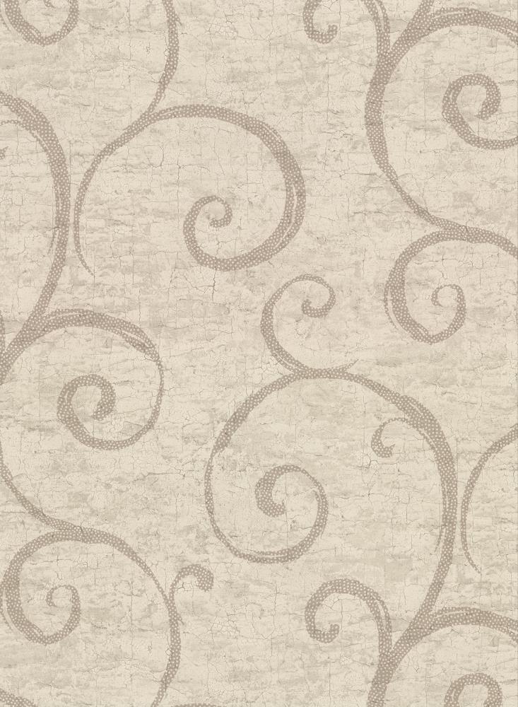 Warner Textures 2921-50707 60.8-Sq. Feet Taupe Vinyl Textured Abstract 3D Unpasted Wallpaper