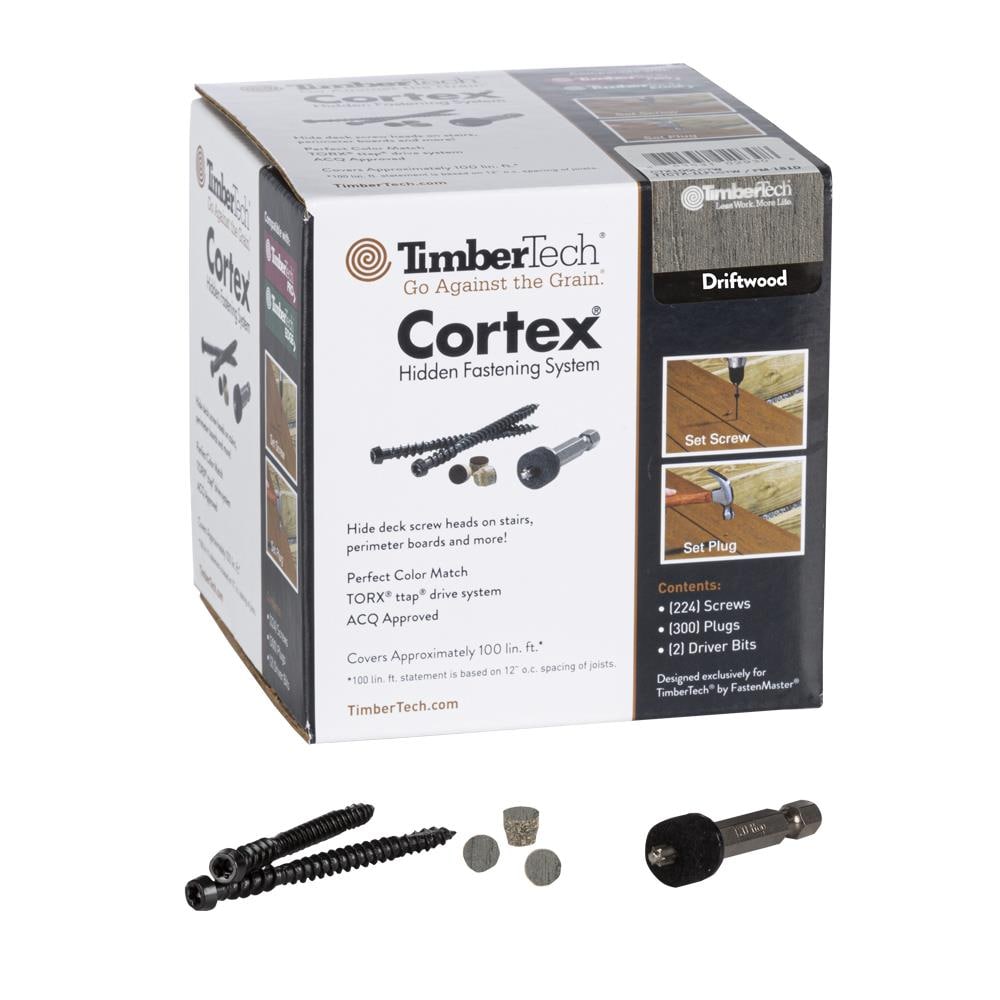 TimberTech CTX100RCDW Cortex Reserve 2.5 Inches Driftwood Hidden Deck Fastener Square feet ( 224 -Pack )