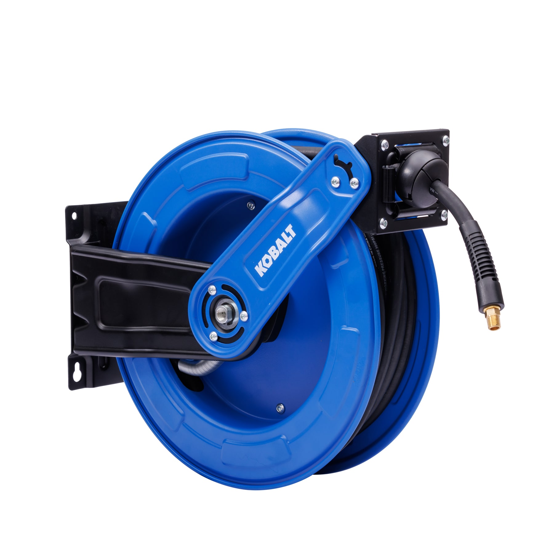 VEVOR Retractable Air Hose Reel, Hybrid Air Hose Max 300Psi, Air Compressor  Hose Reel with 5 In Lead In, Ceiling Wall Mount Heavy Duty Double Arm Steel  Reel in the Air Compressor