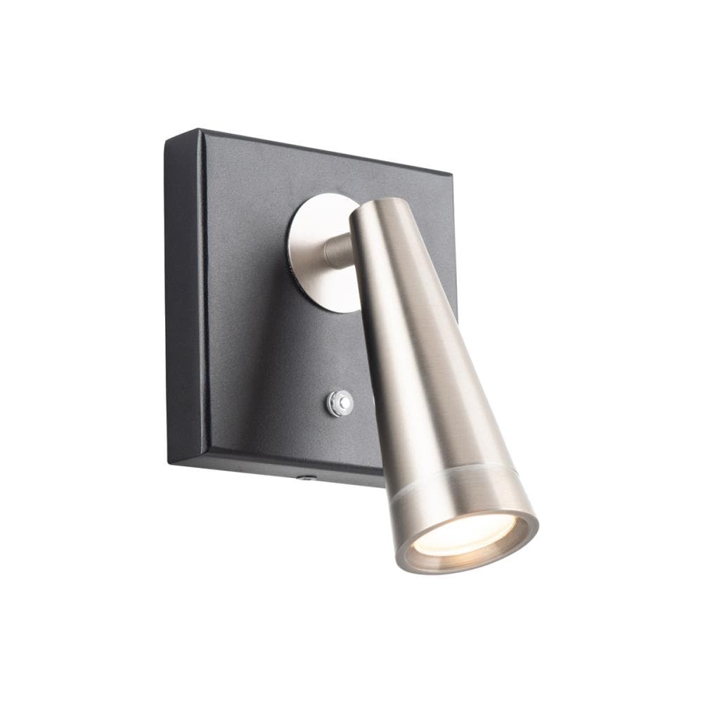 dweLED BL-48007-BK/BN Arne 5-in W 1 -Light Multiple finishes Black Mid-century Integrated LED Wall Sconce