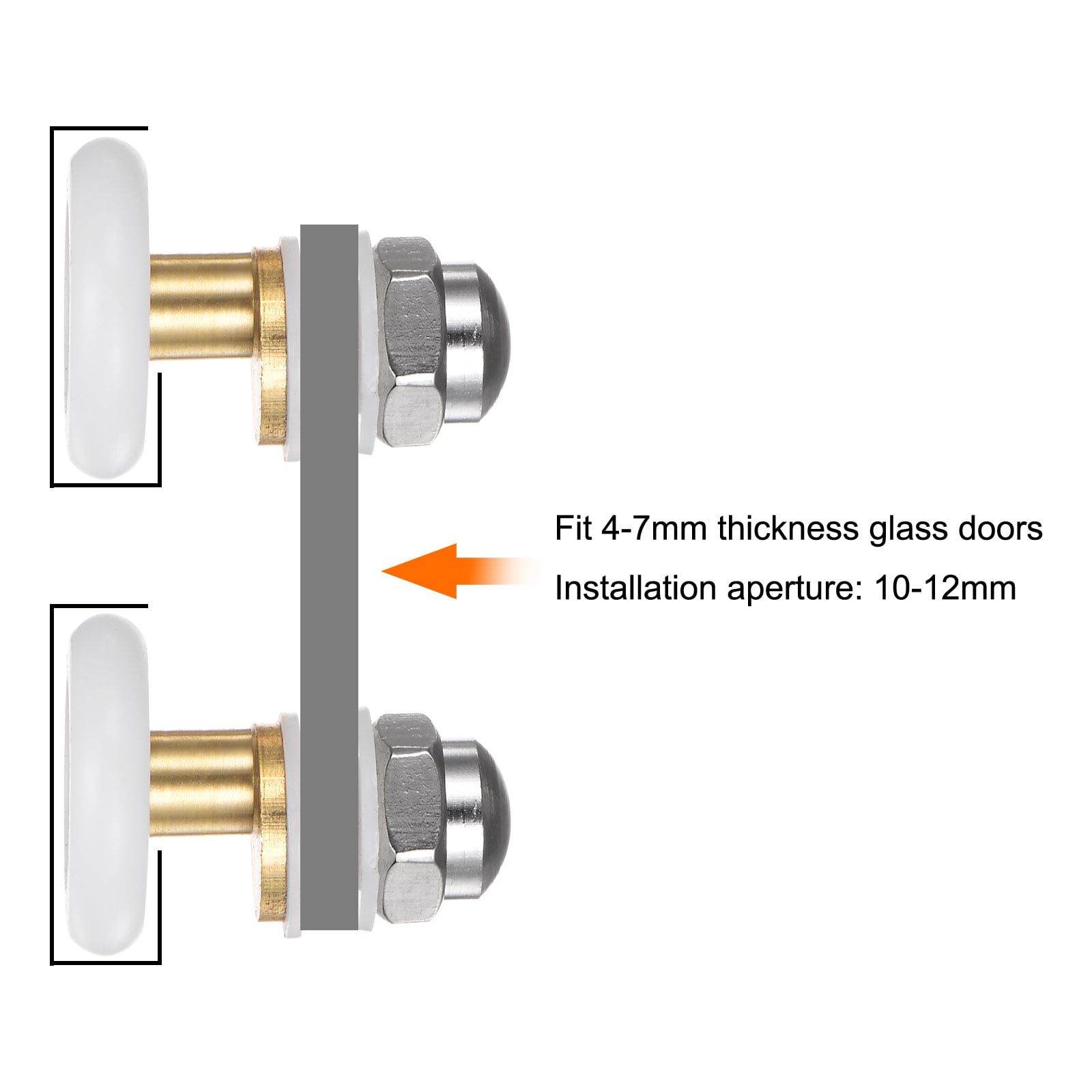 Unique Bargains S25093000UX9318 Tub-Shower-Door-Rollers - View #3