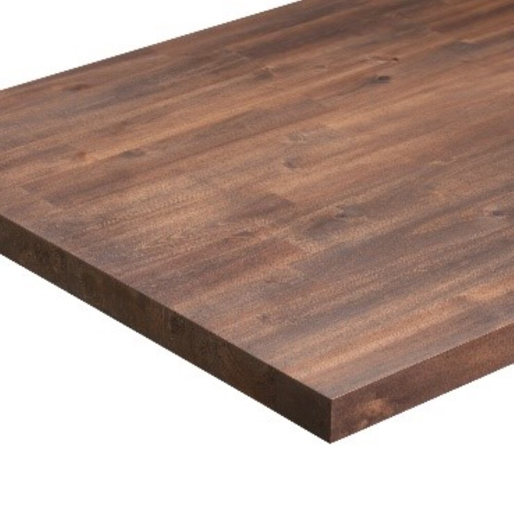 Allen Roth 96 In X 25 In X 15 In Espresso Stain Straight Butcher Block Acacia Countertop At 